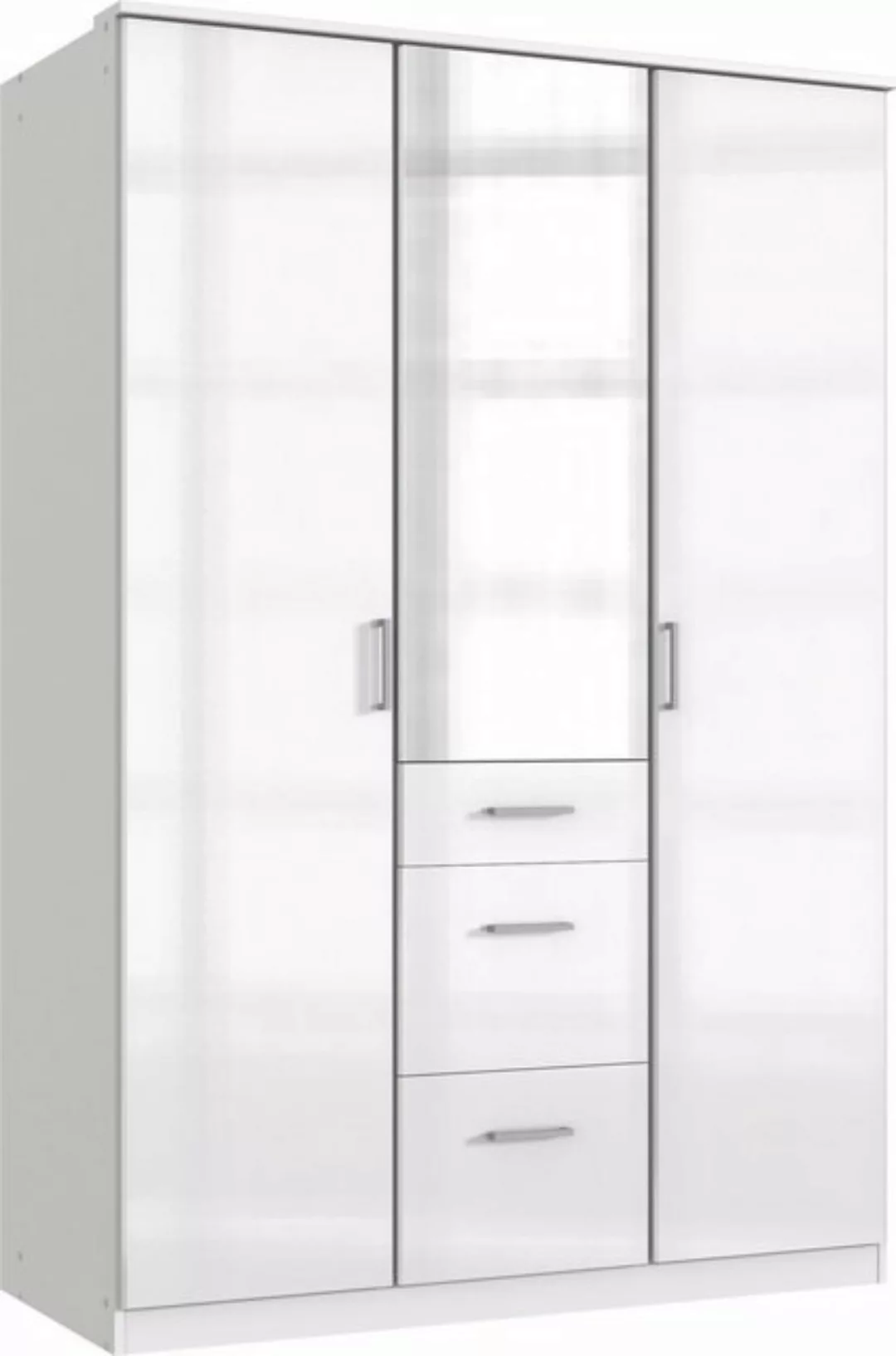 freiraum Drehtürenschrank Clack in HOCHGLANZ LACK WEISS - 135x199x58cm (BxH günstig online kaufen