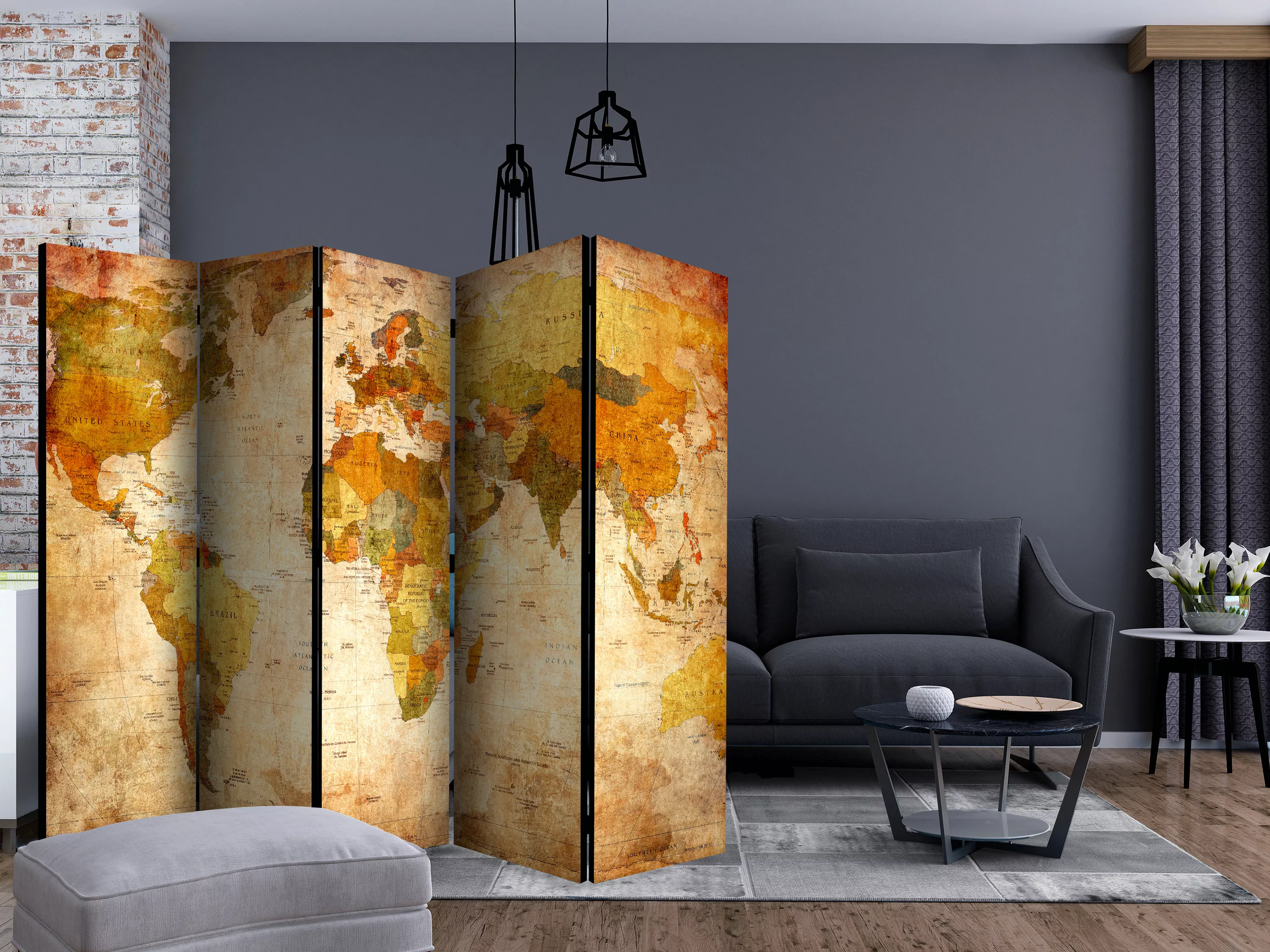 5-teiliges Paravent - In All Its Glory Ii [room Dividers] günstig online kaufen