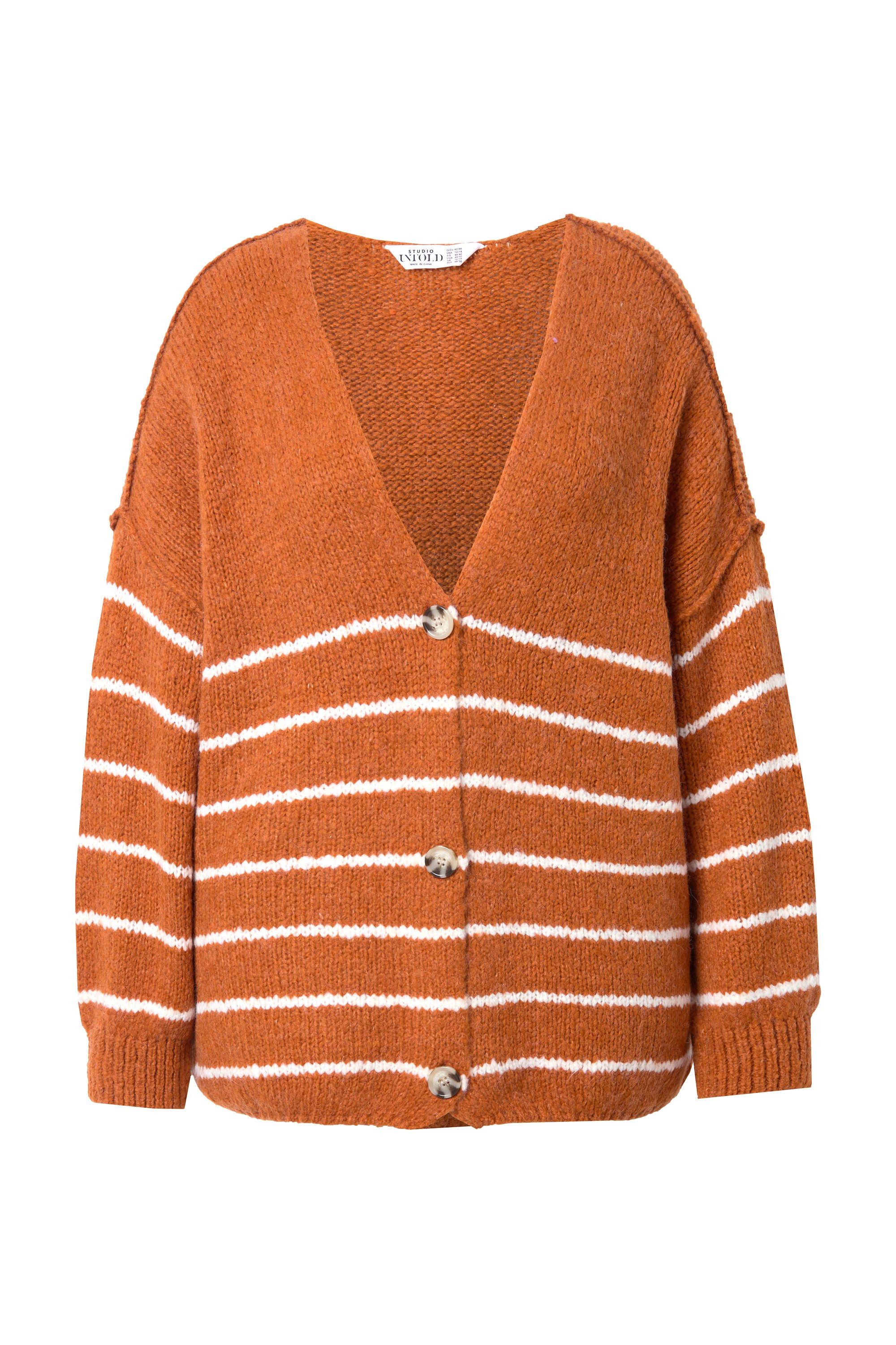 Studio Untold Strickjacke Strickjacke oversized Bretonstreifen günstig online kaufen