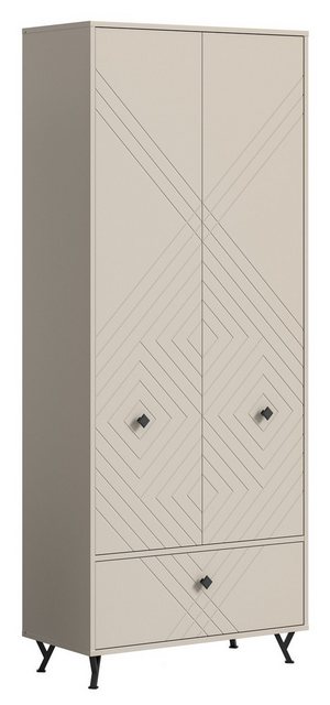 xonox.home Schuhschrank Garderobenschrank Notes, beige matt/sandfarben 80 c günstig online kaufen