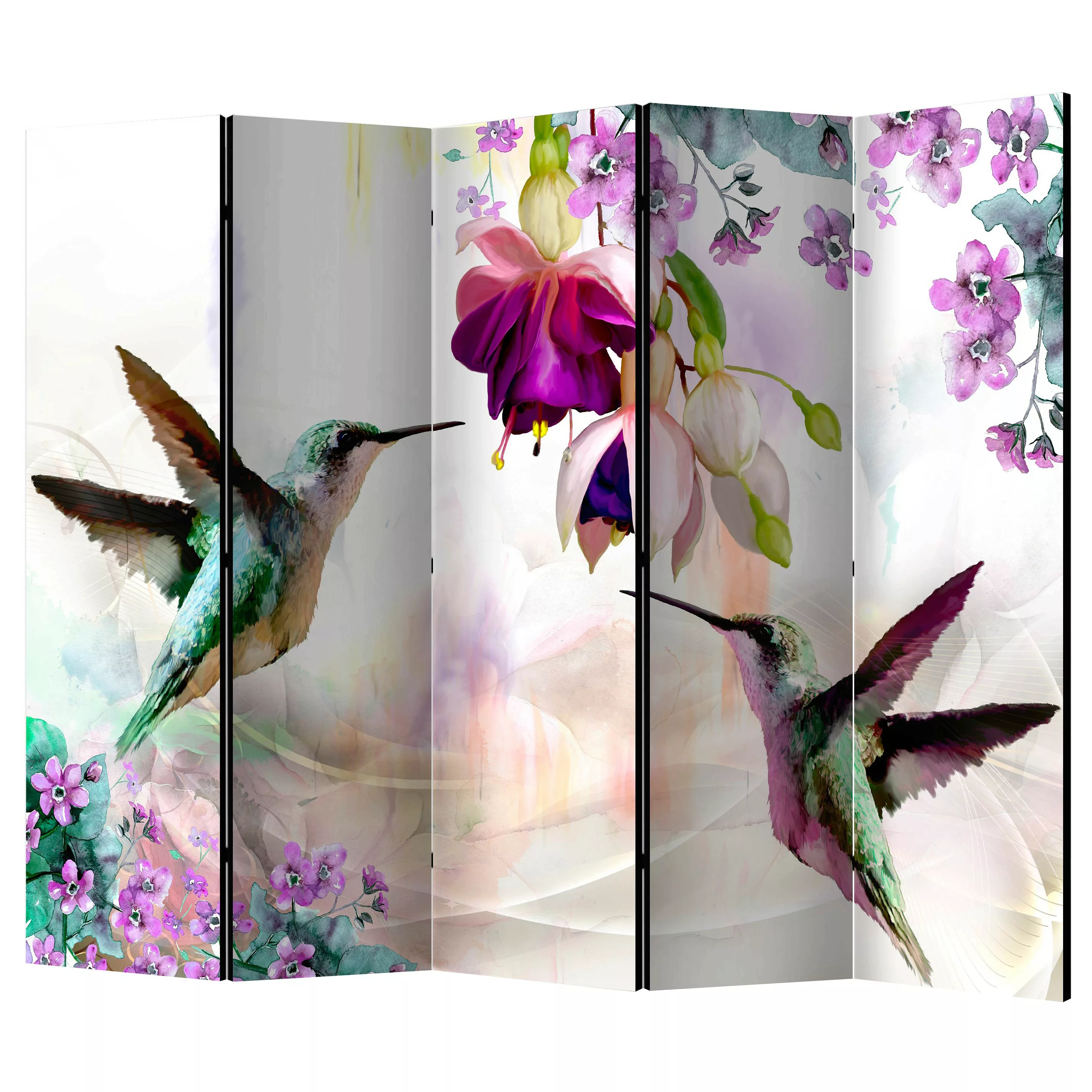 home24 Paravent Hummingbirds and Flowers günstig online kaufen