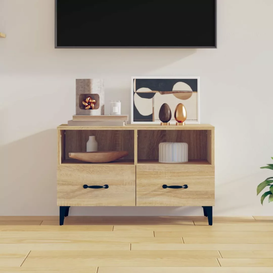 Vidaxl Tv-schrank Sonoma-eiche 80x36x50 Cm Holzwerkstoff günstig online kaufen