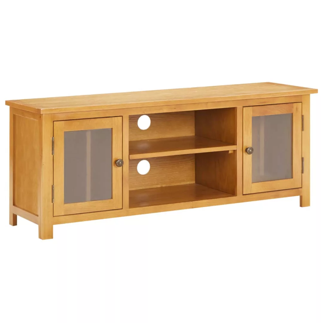 Tv-schrank 110x35x44 Cm Massivholz Eiche günstig online kaufen