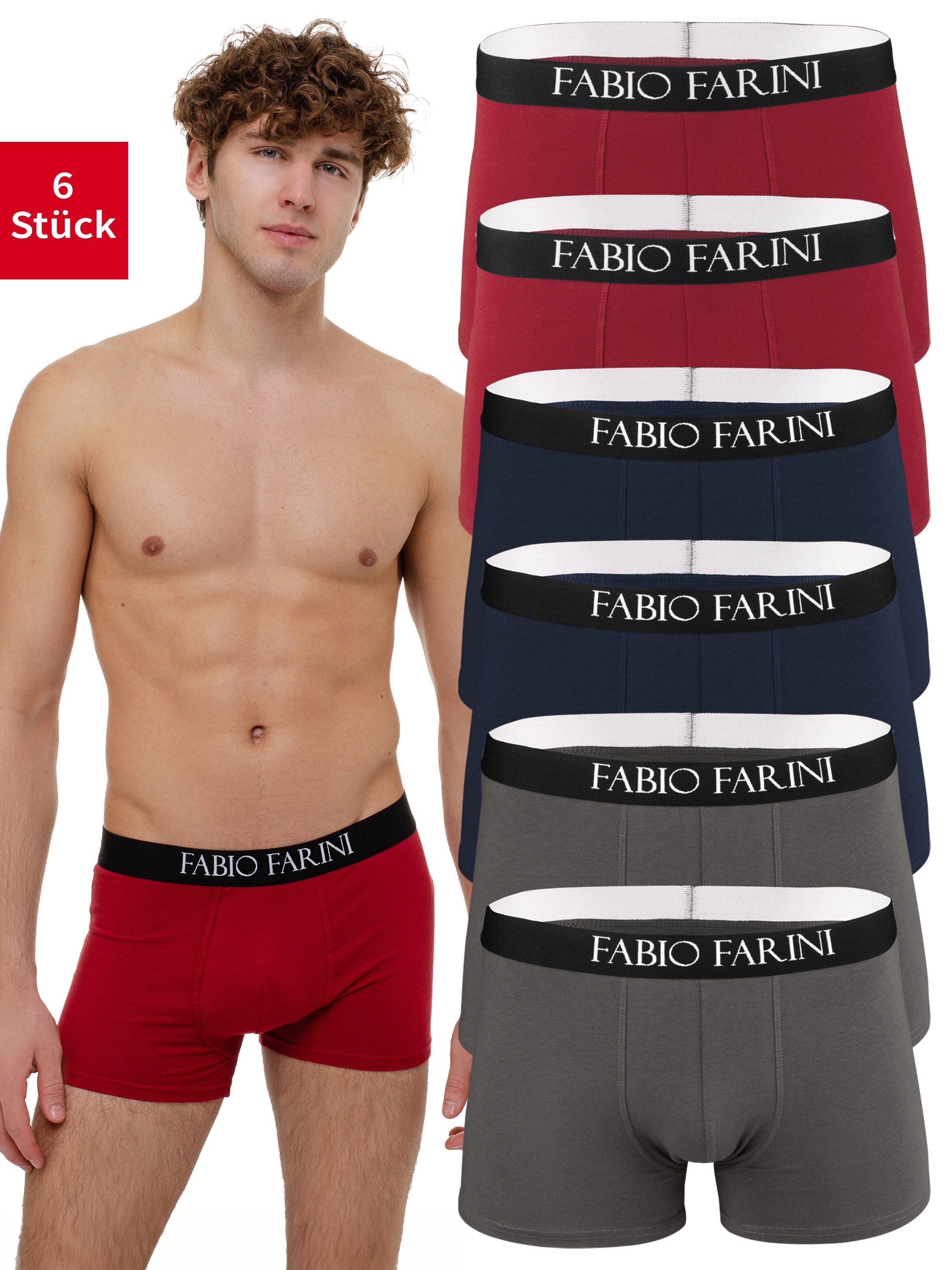 Fabio Farini Boxershorts Herren Boxer Unterhosen günstig online kaufen