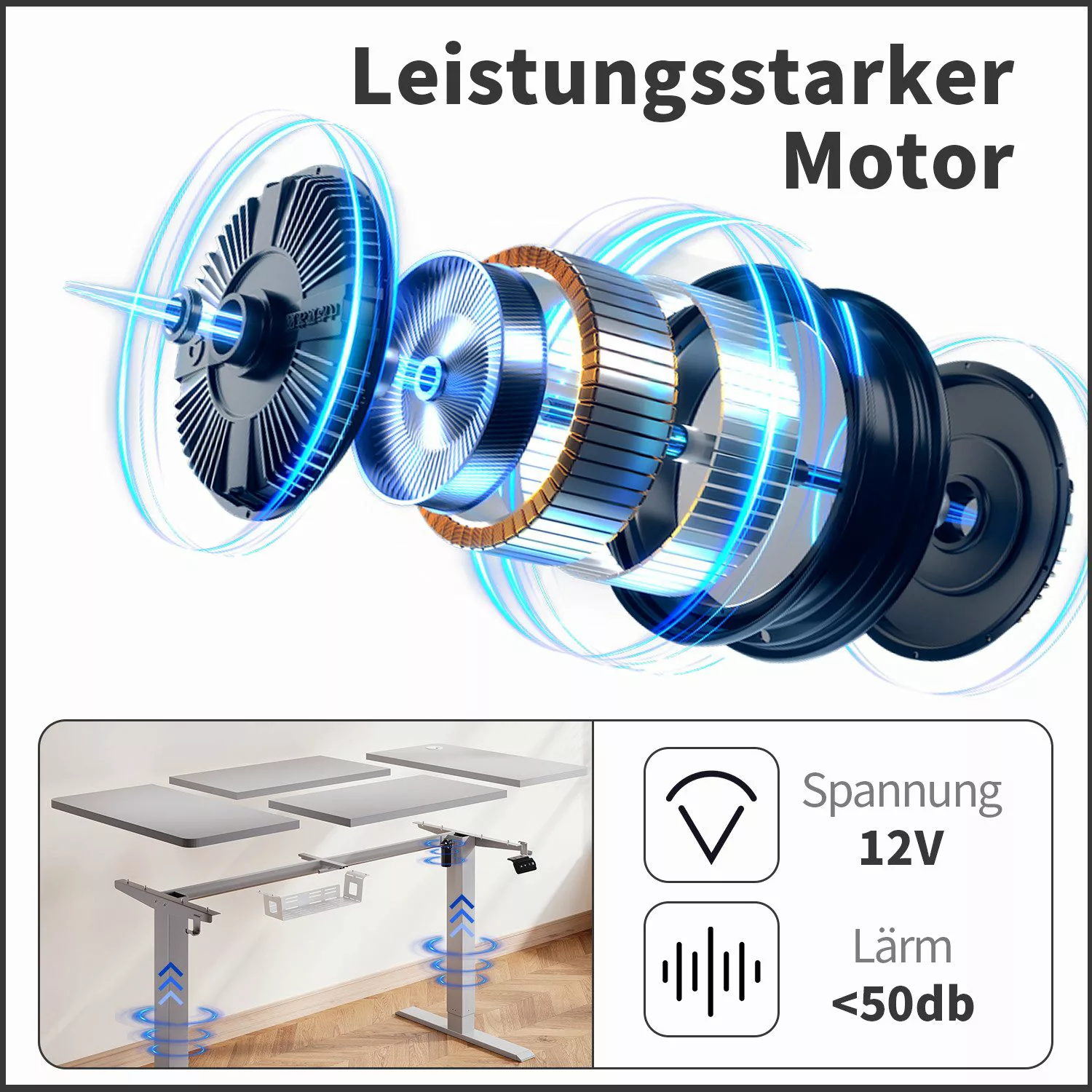 HOMALL Schreibtisch Höhenverstellbar elektrischer Memory-Funktion 100/120/1 günstig online kaufen