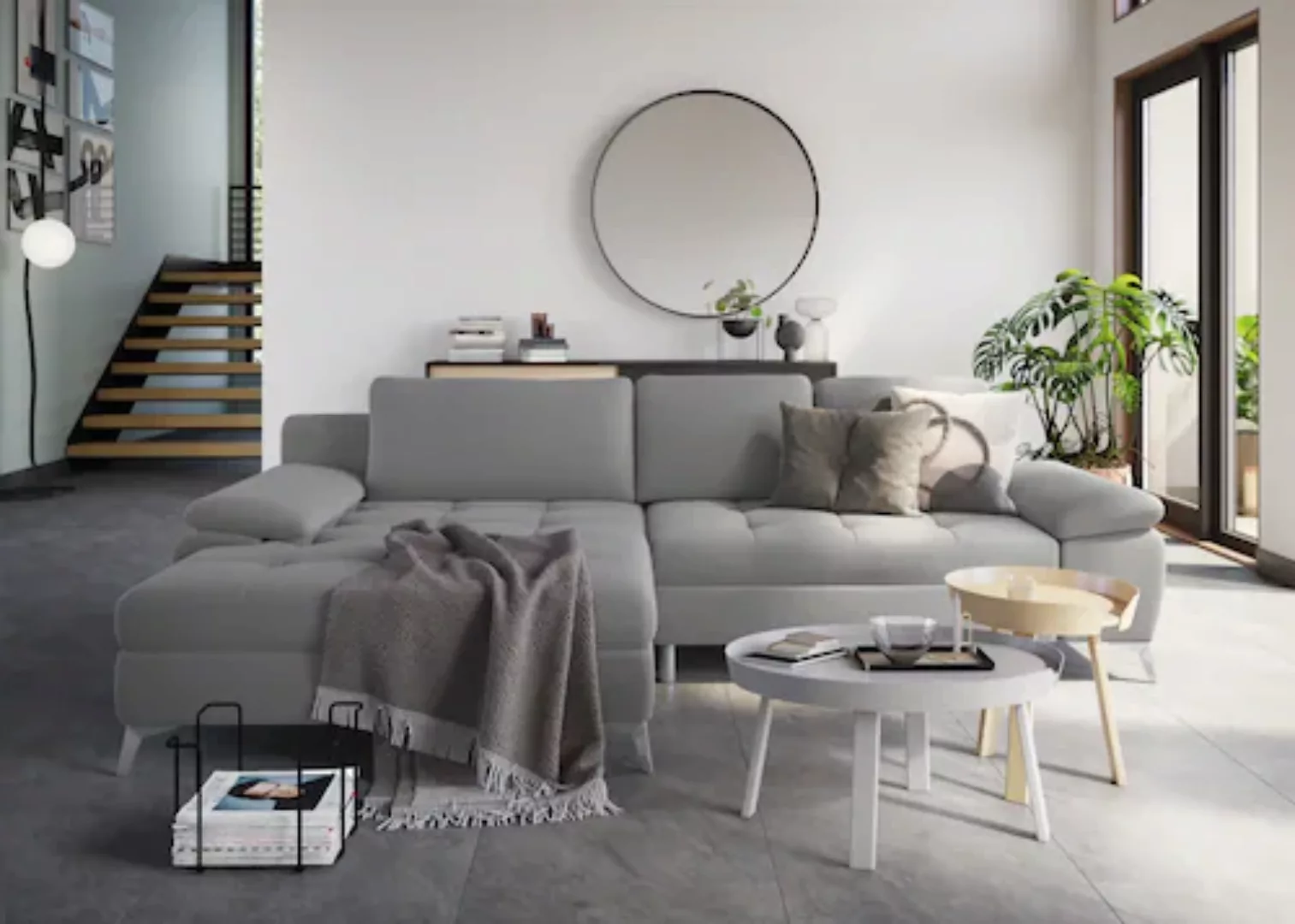 sit&more Ecksofa »Latigo L-Form«, mit Mega-Recamiere, wahlweise mit Bettfun günstig online kaufen