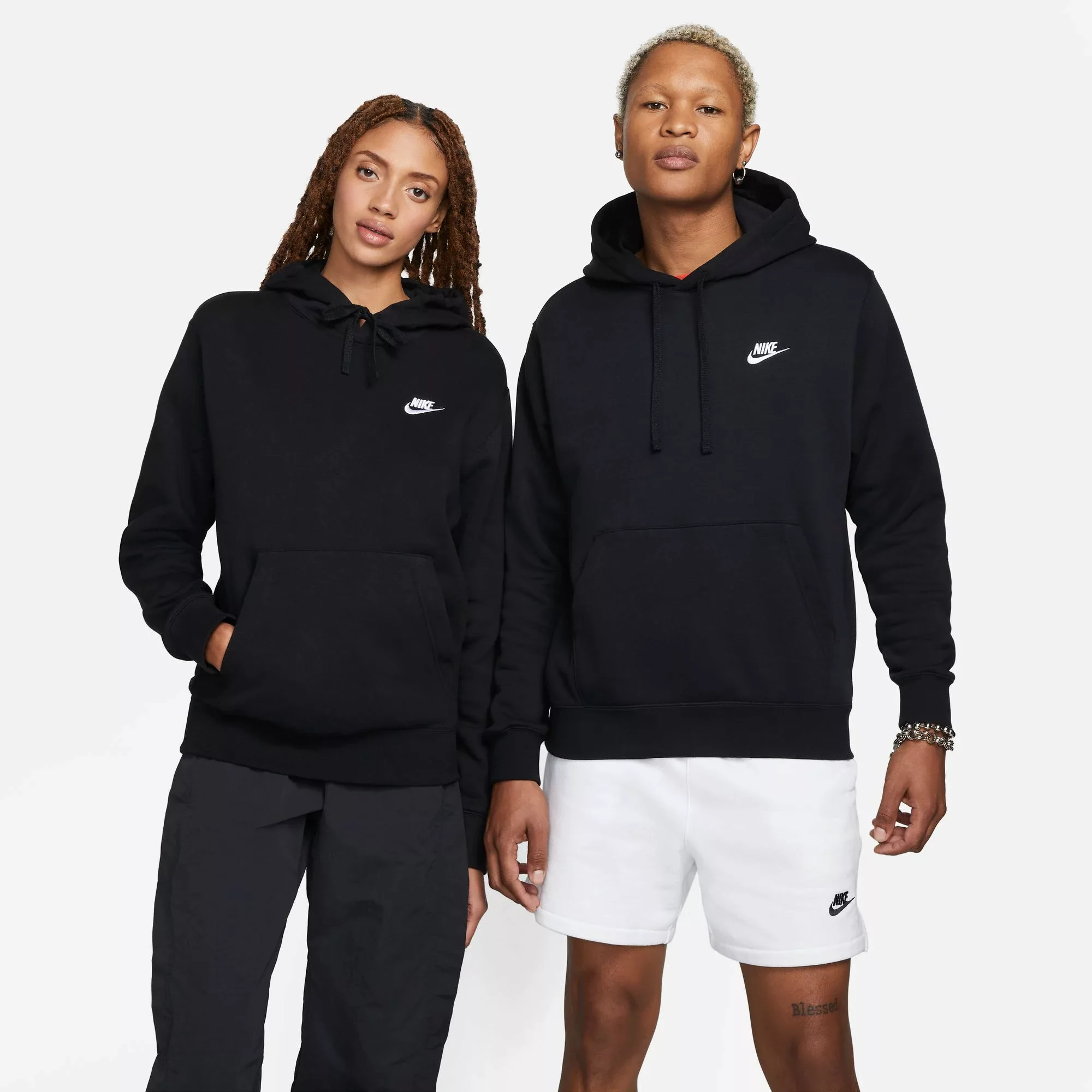 Nike Sportswear Club Kapuzenpullover M Black / Black / White günstig online kaufen