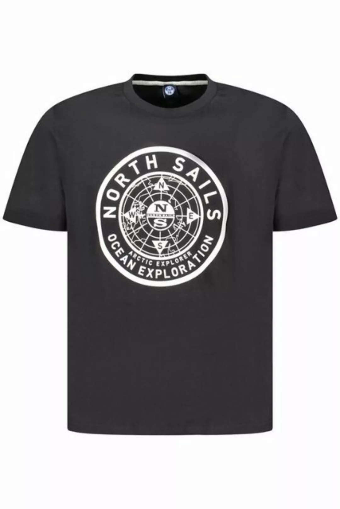 North Sails T-Shirt Stilvolles schwarzes Herrenshirt: Kurzarm & günstig online kaufen