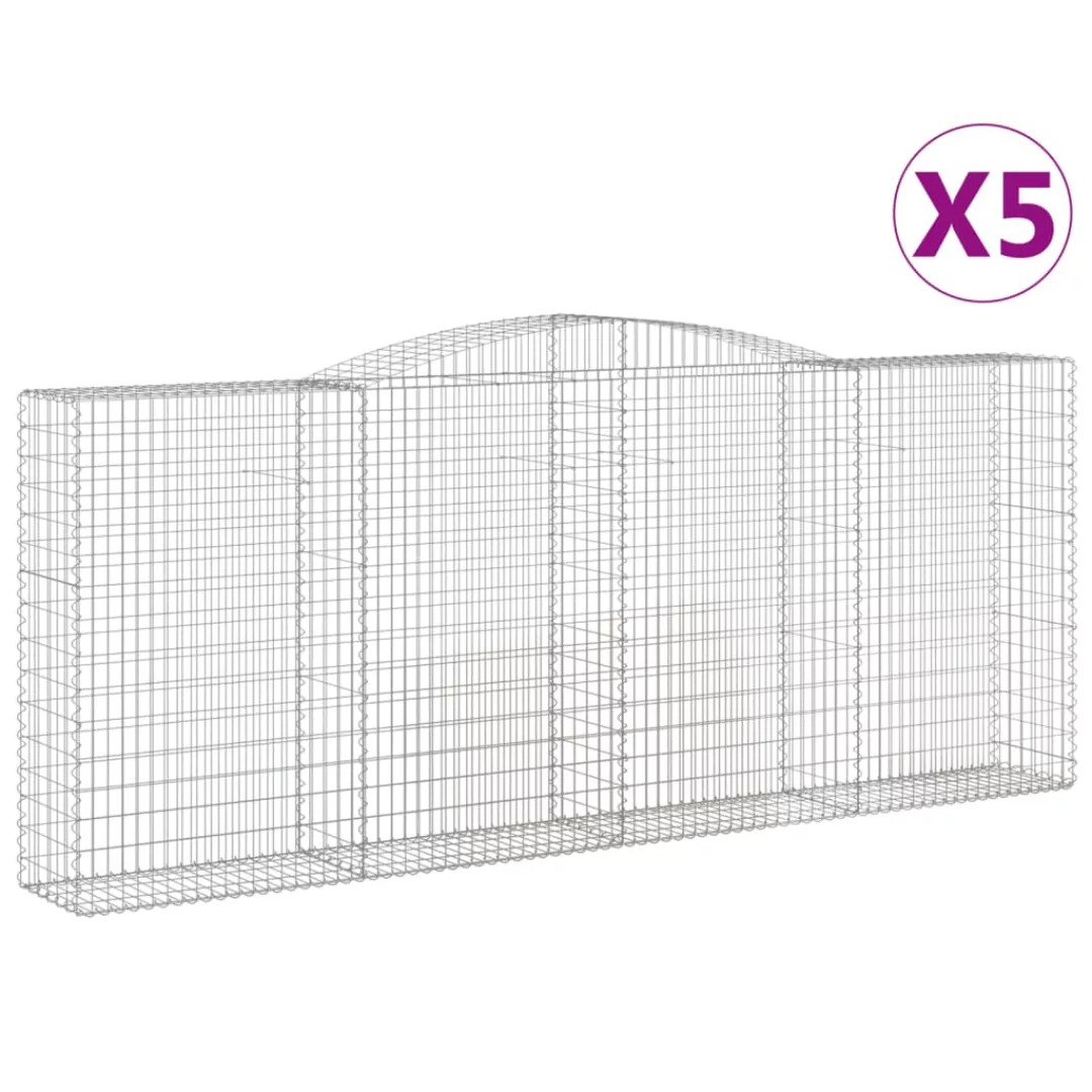 Vidaxl Gabionen Mit Hochbogen 5 Stk. 400x50x160/180cm Verzinktes Eisen günstig online kaufen