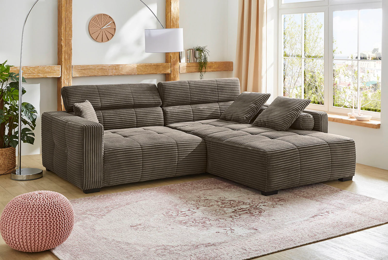 Jockenhöfer Gruppe Ecksofa "Severino L-Form im Big-Sofa-Style", mit Kopftei günstig online kaufen