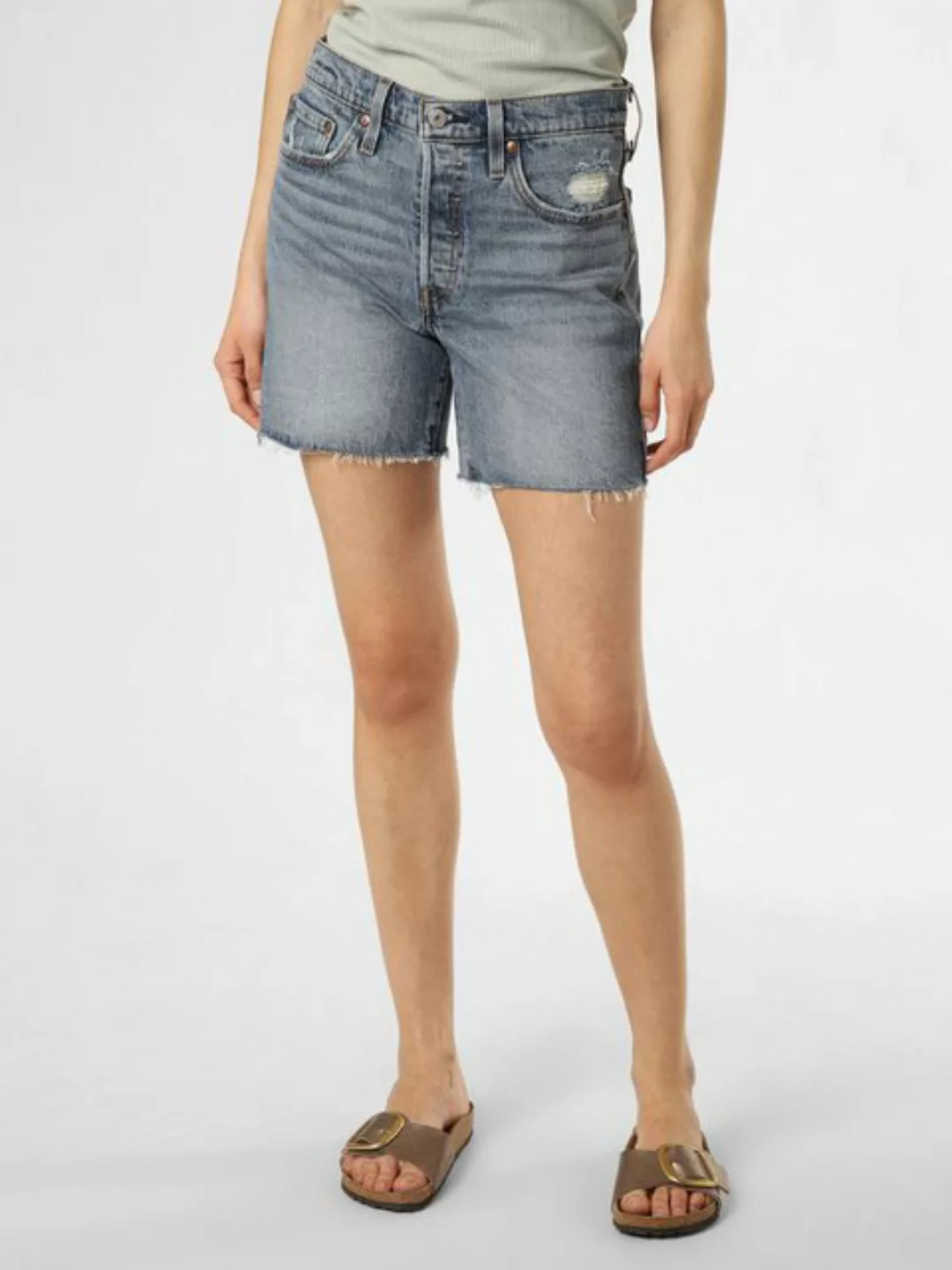 Levi's® Bermudas 501 MID THIGH SHORT mit Fransen am Saum günstig online kaufen