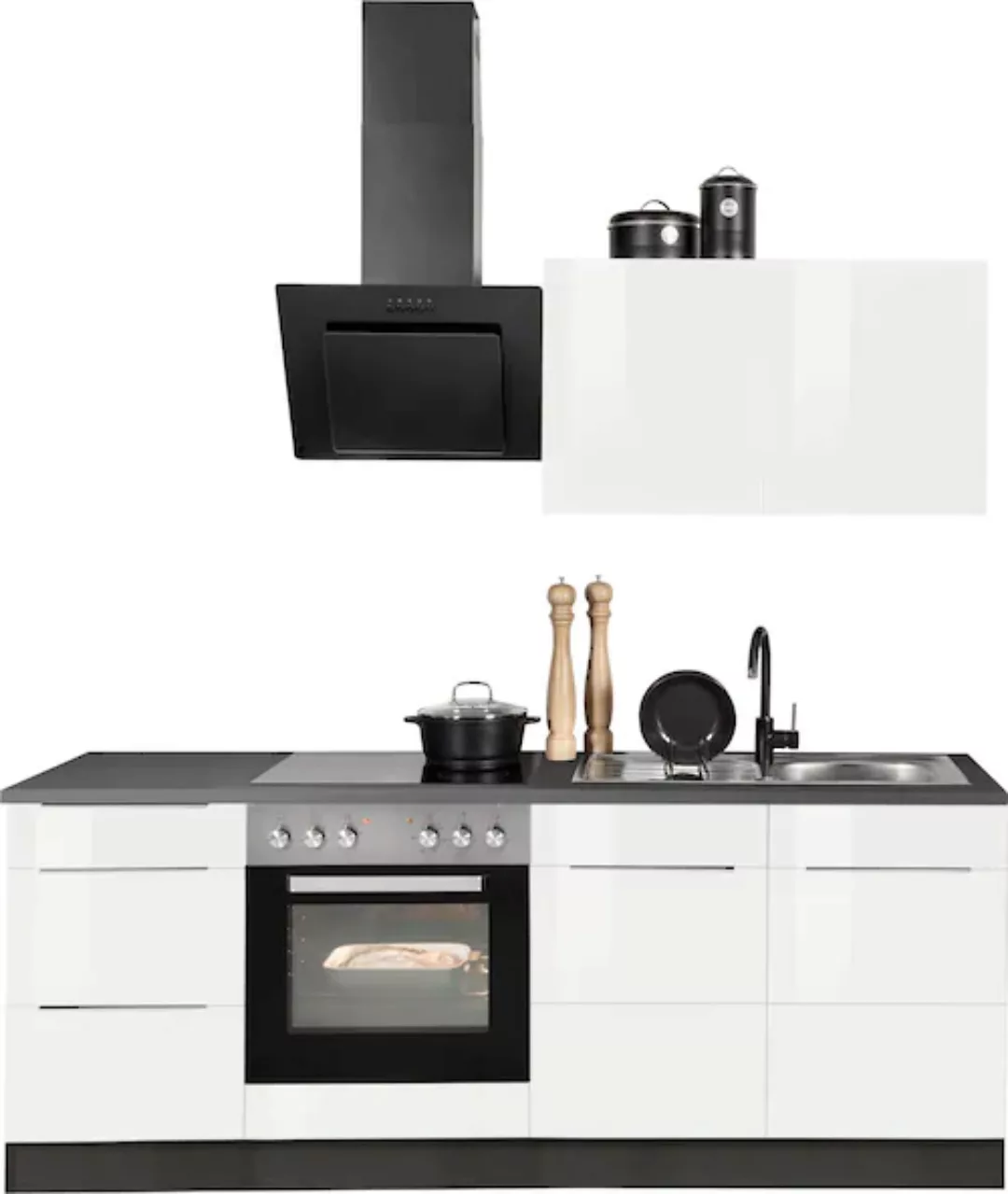Kochstation Küchenzeile »KS-Brindisi«, ohne Geräte, Breite 210 cm günstig online kaufen