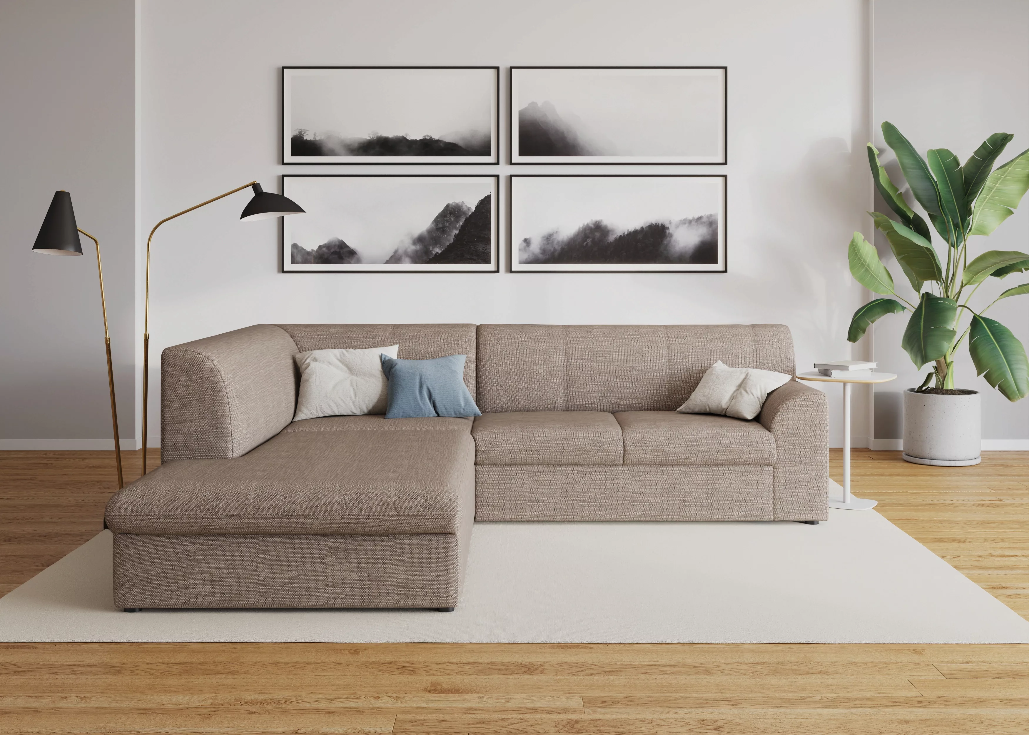 DOMO collection Ecksofa "Topper zeitlos elegant, kompakte Stellmaße, OTTOs günstig online kaufen