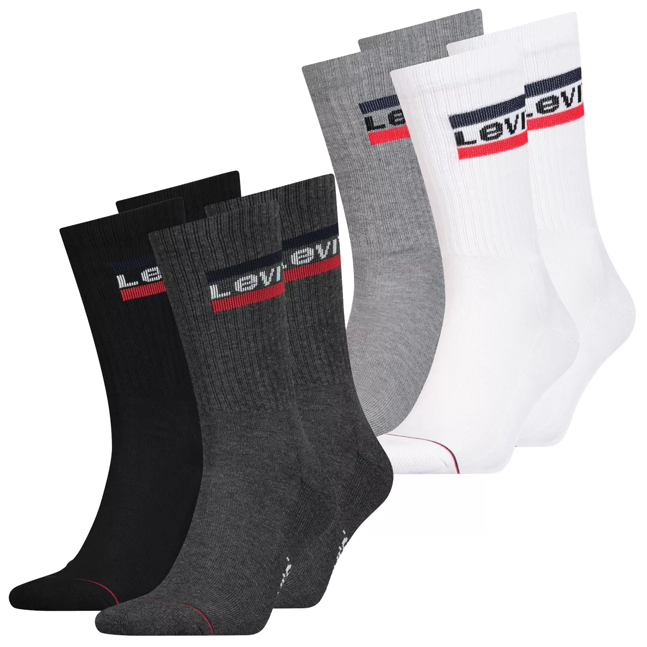 Levis Unisex Sportsocken Regular Cut Sportswear Logo 4er 6er 8er Multipack günstig online kaufen