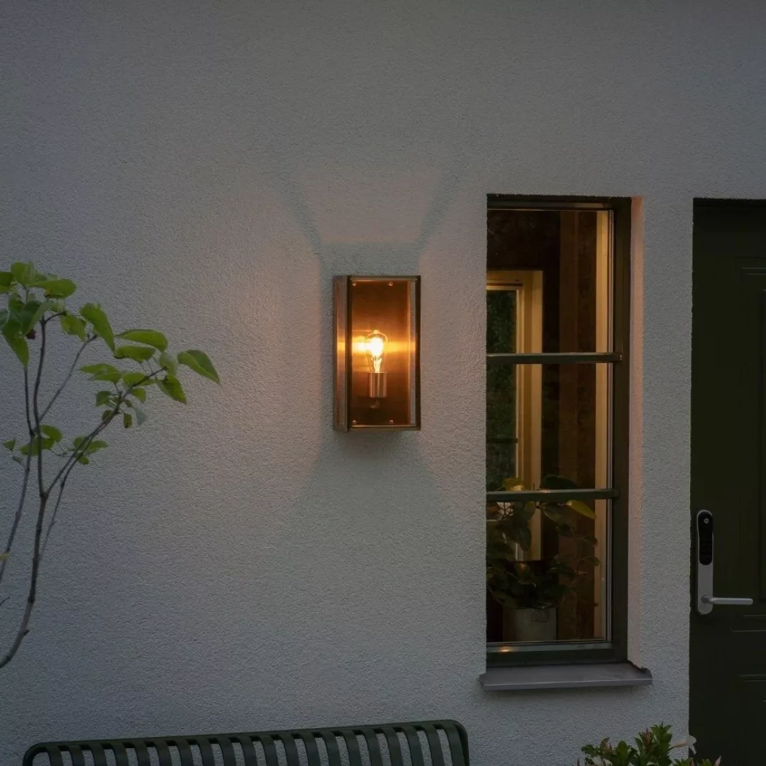 Außenwandlampe Carpi, messing, Breite 20,5cm günstig online kaufen