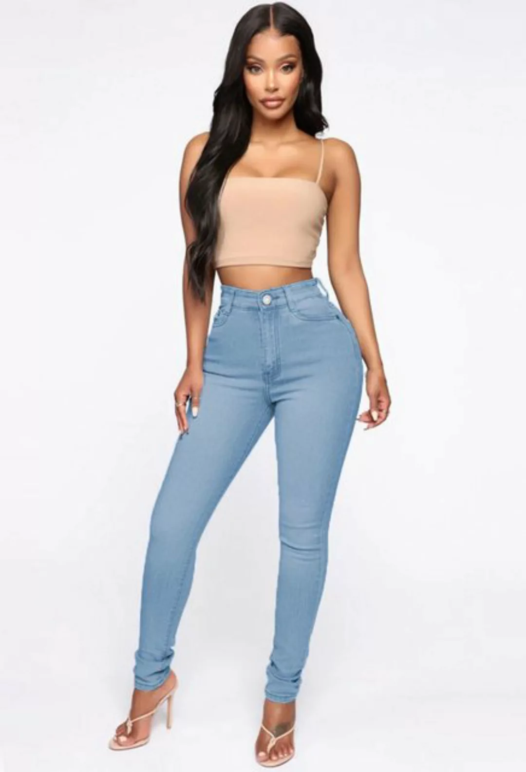 CHENIN Skinny-fit-Jeans Damenjeans, schlankheitsjeans, jeans mit hoher tail günstig online kaufen