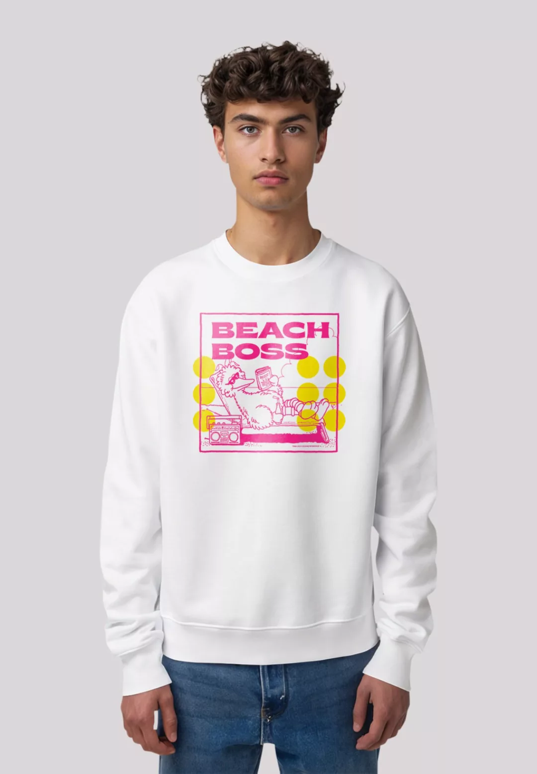 F4NT4STIC Sweatshirt "Sesamstraße Bibo Beach Boss", Premium Qualität,Nostal günstig online kaufen