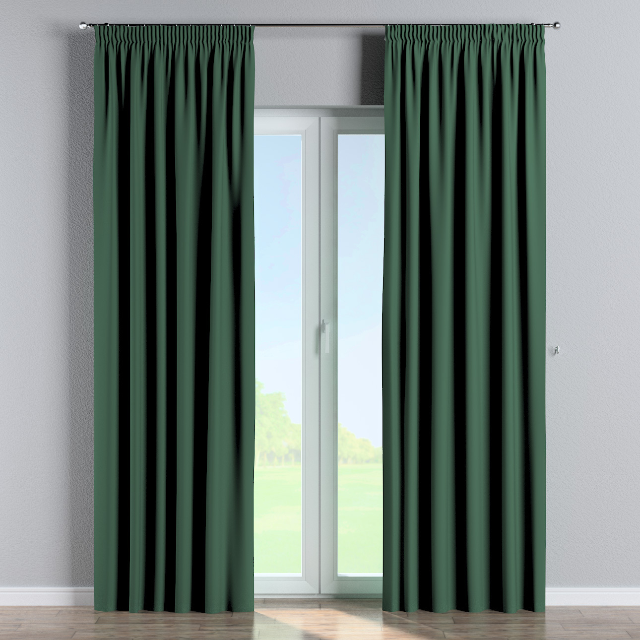 Vorhang mit Kräuselband, grün, Blackout (verdunkelnd) (269-18) günstig online kaufen