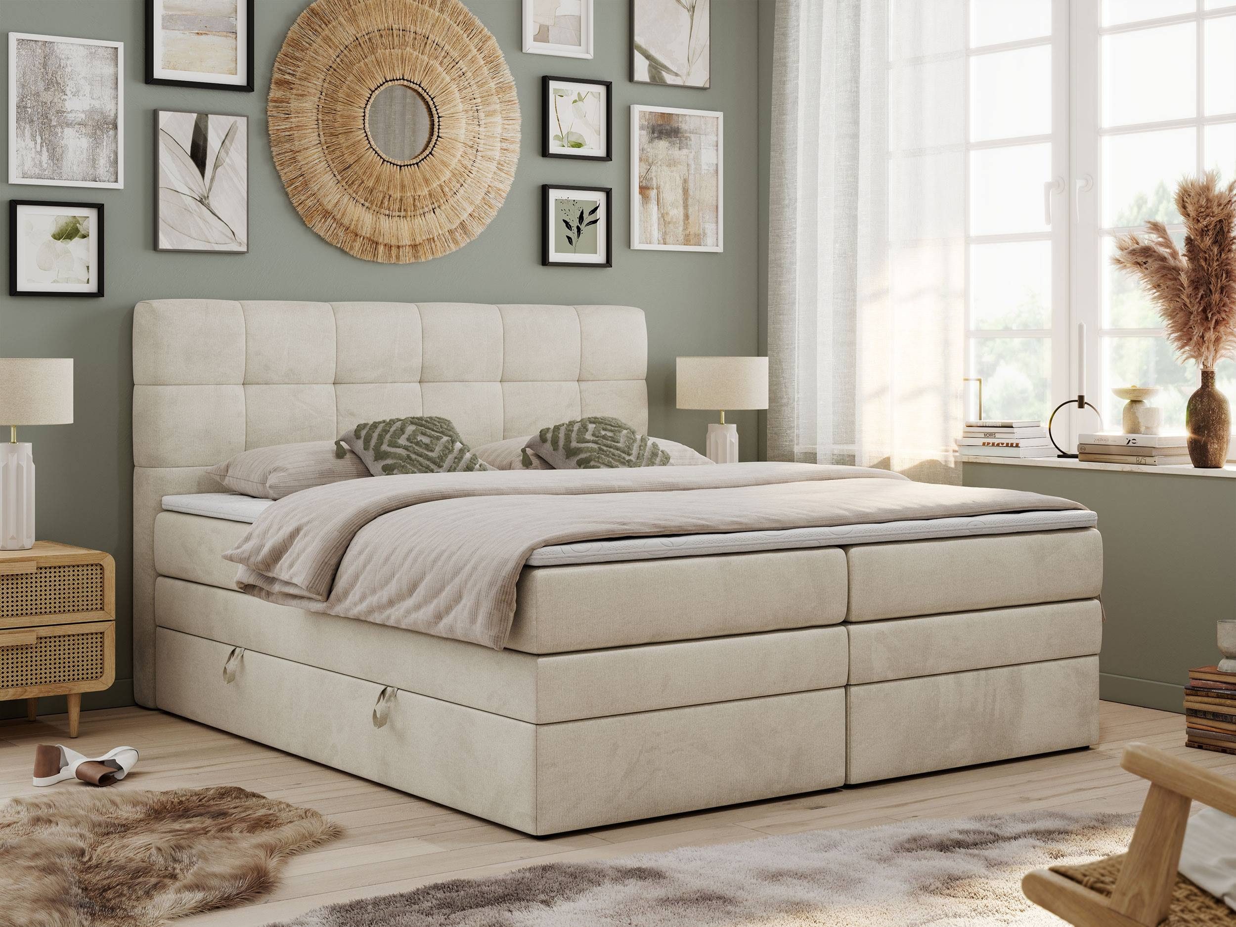 MKS MÖBEL Boxspringbett LUKA KING (King günstig online kaufen