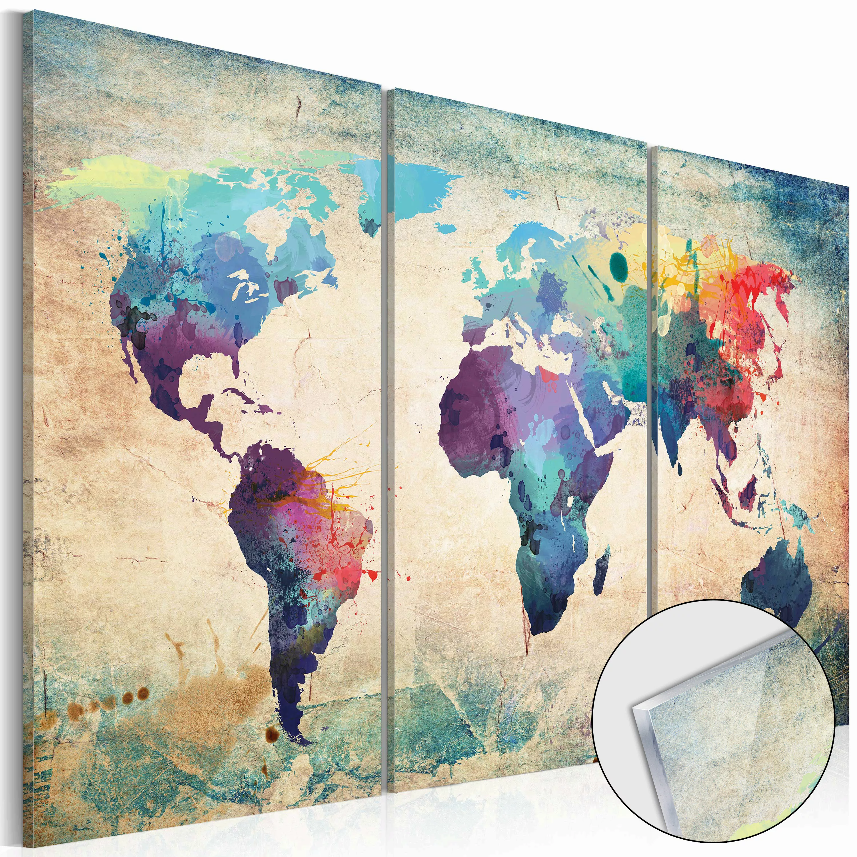 Acrylglasbild - Rainbow Map [glass] günstig online kaufen