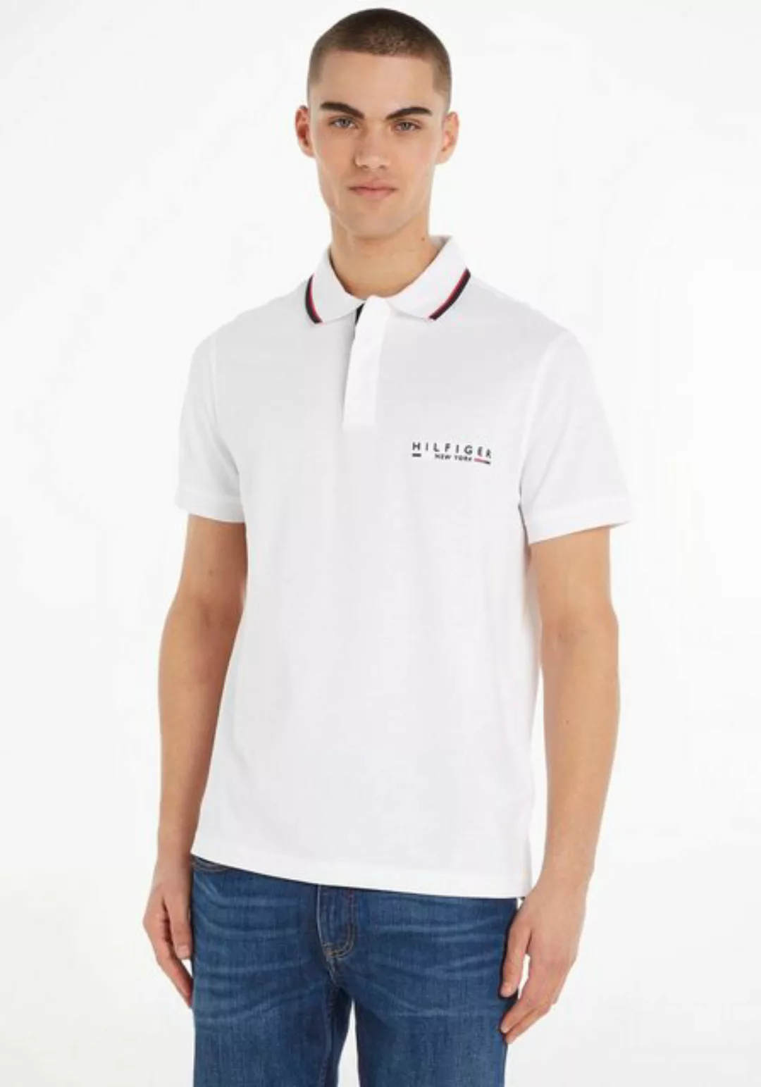 Tommy Hilfiger Poloshirt BRAND LOVE LOGO REG POLO mit Logotape am Kragen günstig online kaufen