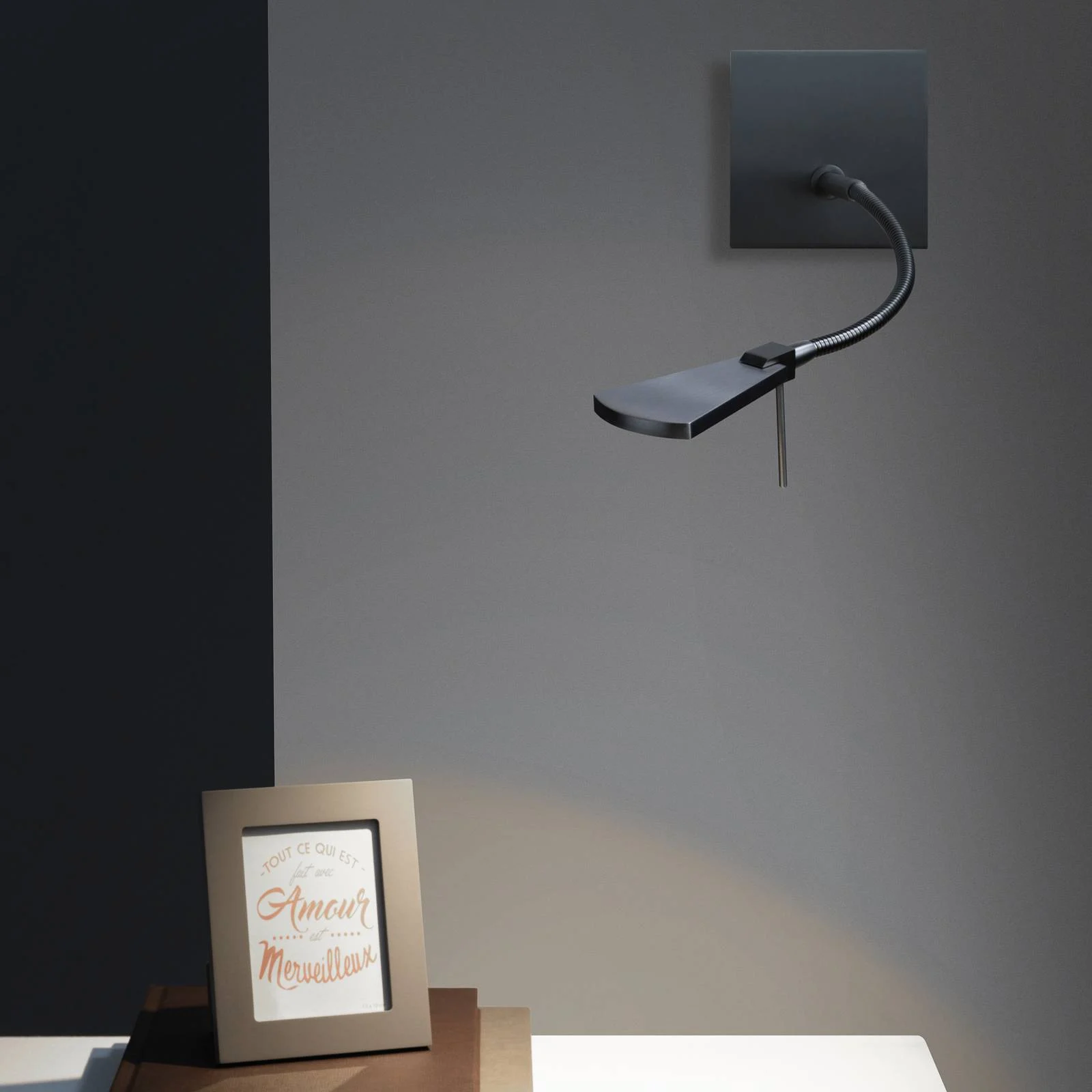 Flexible LED-Wandleuchte Nec, nickel matt günstig online kaufen