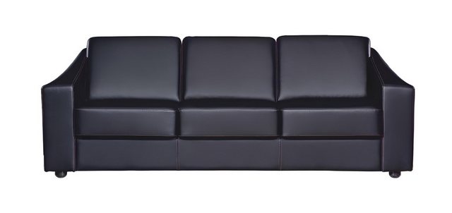 JVmoebel 3-Sitzer Luxus Sofa 3 Sitzer Couchen Büromöbel Schwarz Couch Leder günstig online kaufen