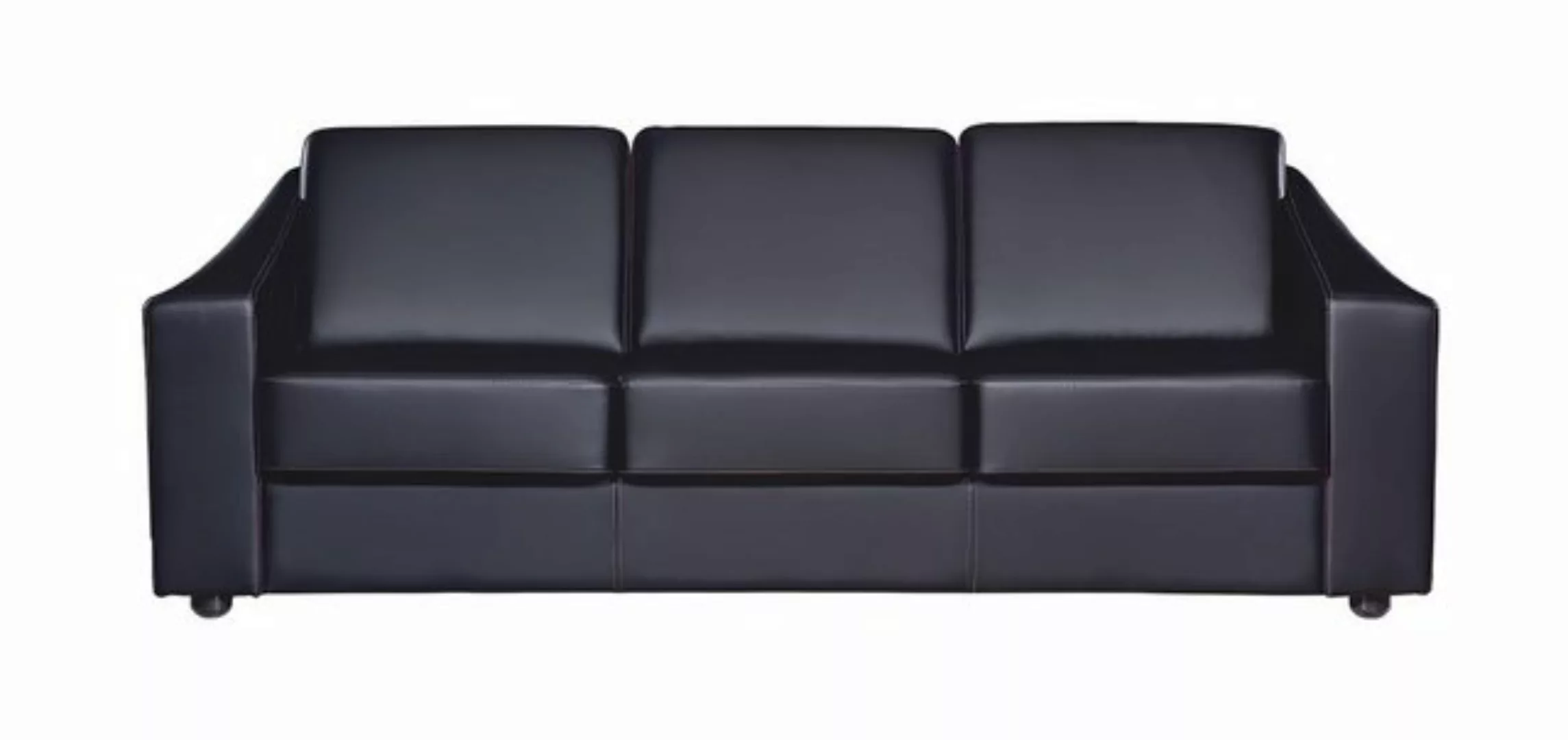 JVmoebel 3-Sitzer Luxus Sofa 3 Sitzer Couchen Büromöbel Schwarz Couch Leder günstig online kaufen