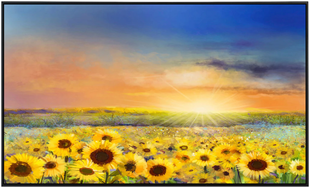 Papermoon Infrarotheizung »Sonnenblumen malen«, sehr angenehme Strahlungswä günstig online kaufen