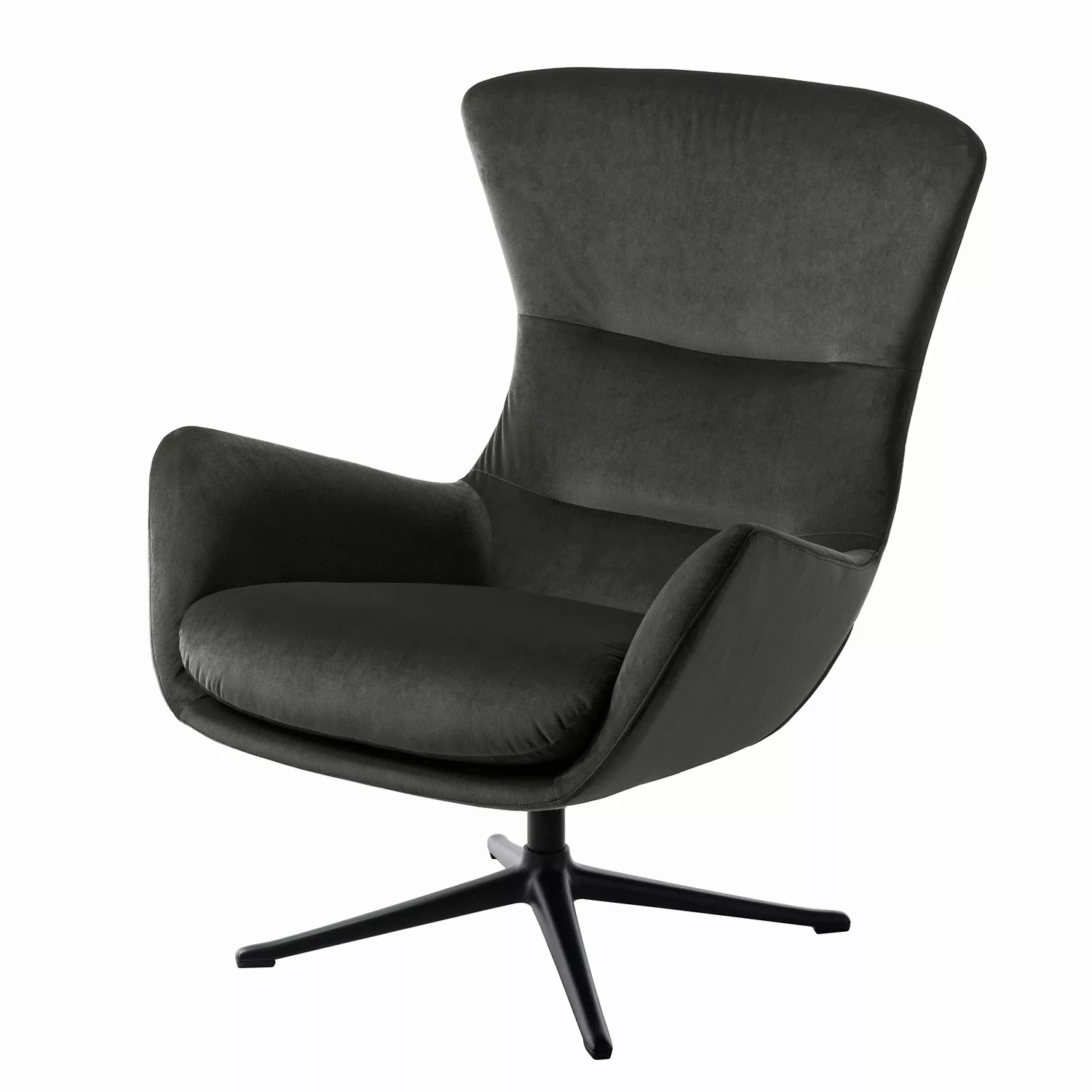 home24 Studio Copenhagen Sessel Hepburn III Rauchgrün Samt 84x99x96 cm (BxH günstig online kaufen