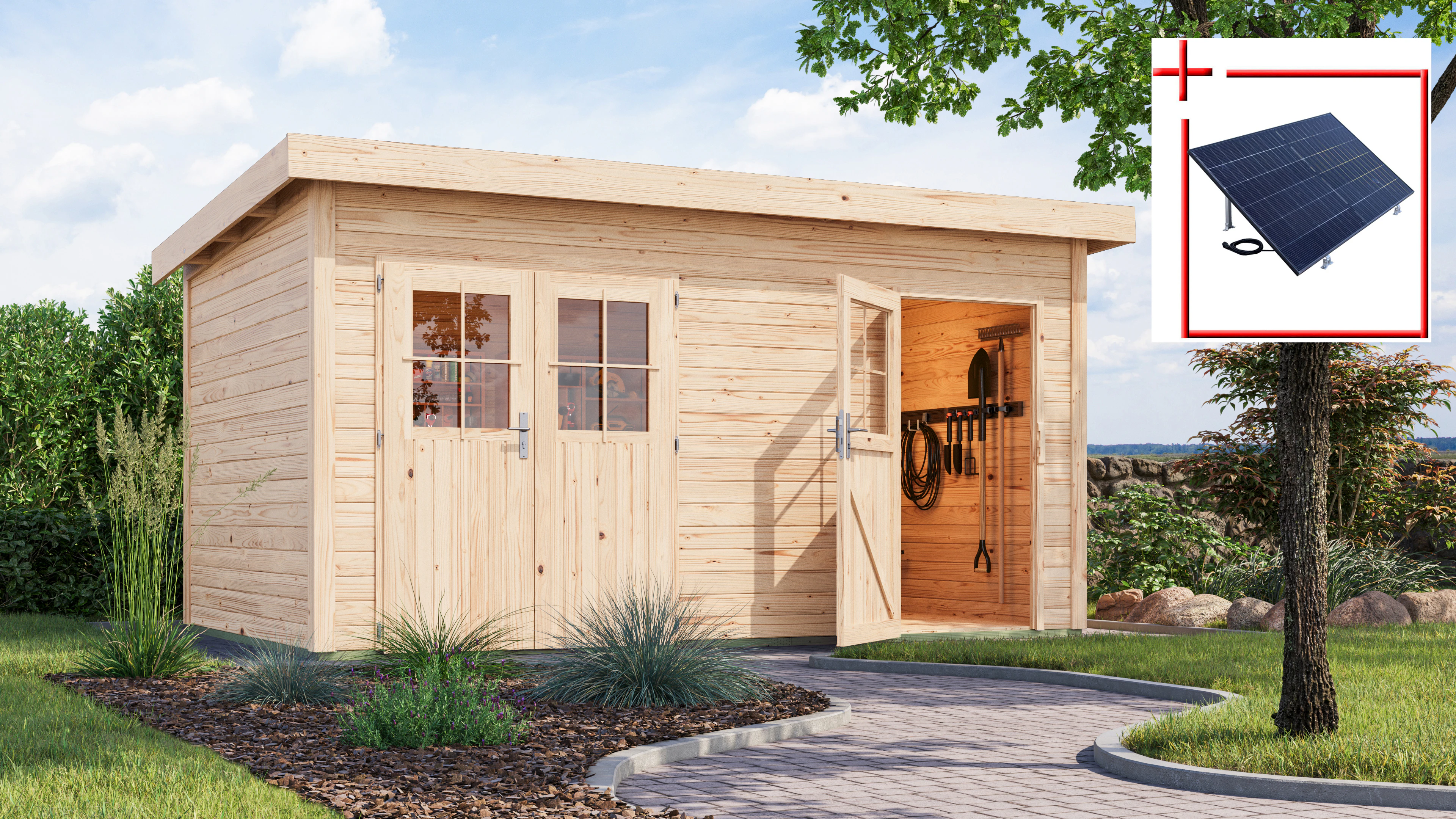 Karibu Gartenhaus "Tegel" günstig online kaufen