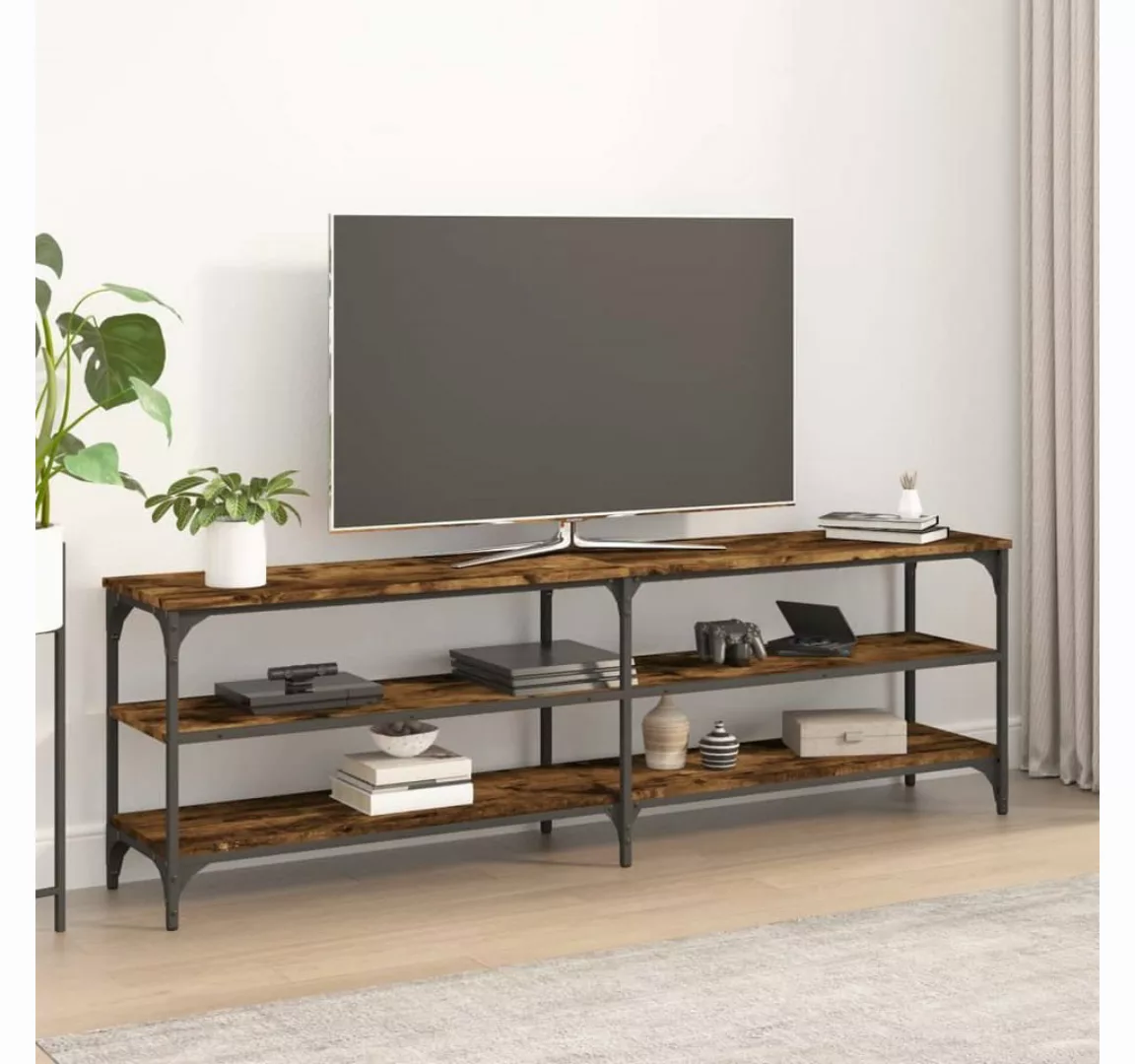 furnicato TV-Schrank Räuchereiche 160x30x50 cm Holzwerkstoff günstig online kaufen