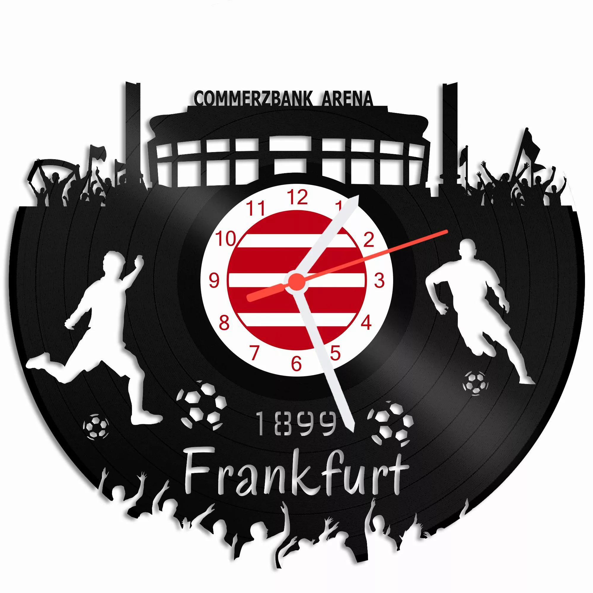 GRAVURZEILE Wanduhr Schallplattenuhr Frankfurt - 100% günstig online kaufen