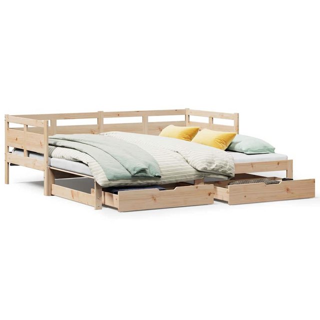 vidaXL Bett, Tagesbett Ausziehbar mit Schubladen ohne Matratze 90x200 cm günstig online kaufen