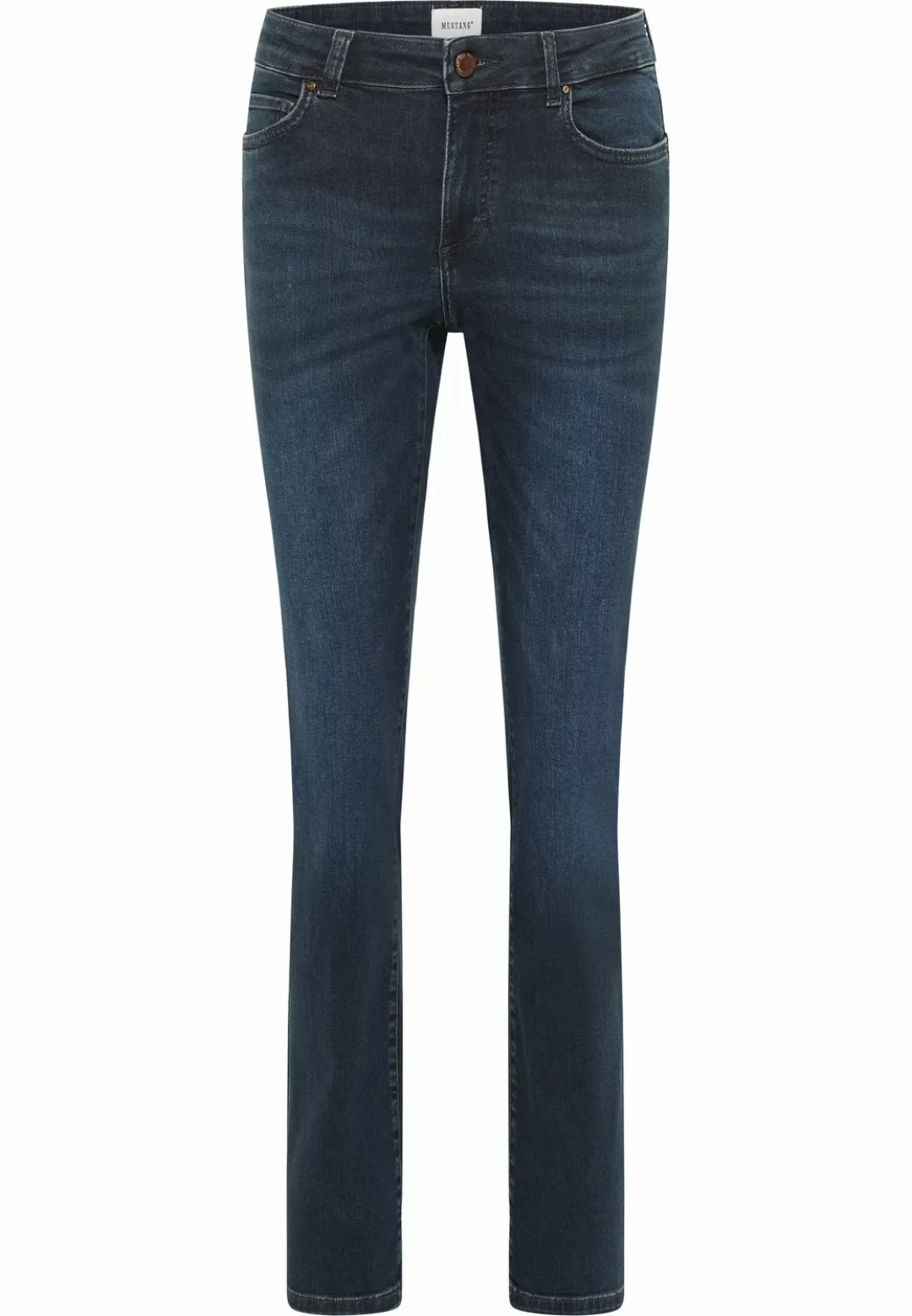 Mustang Damen Jeans CROSBY Relaxed Straight Fit - Blau - Dark Blue Denim günstig online kaufen