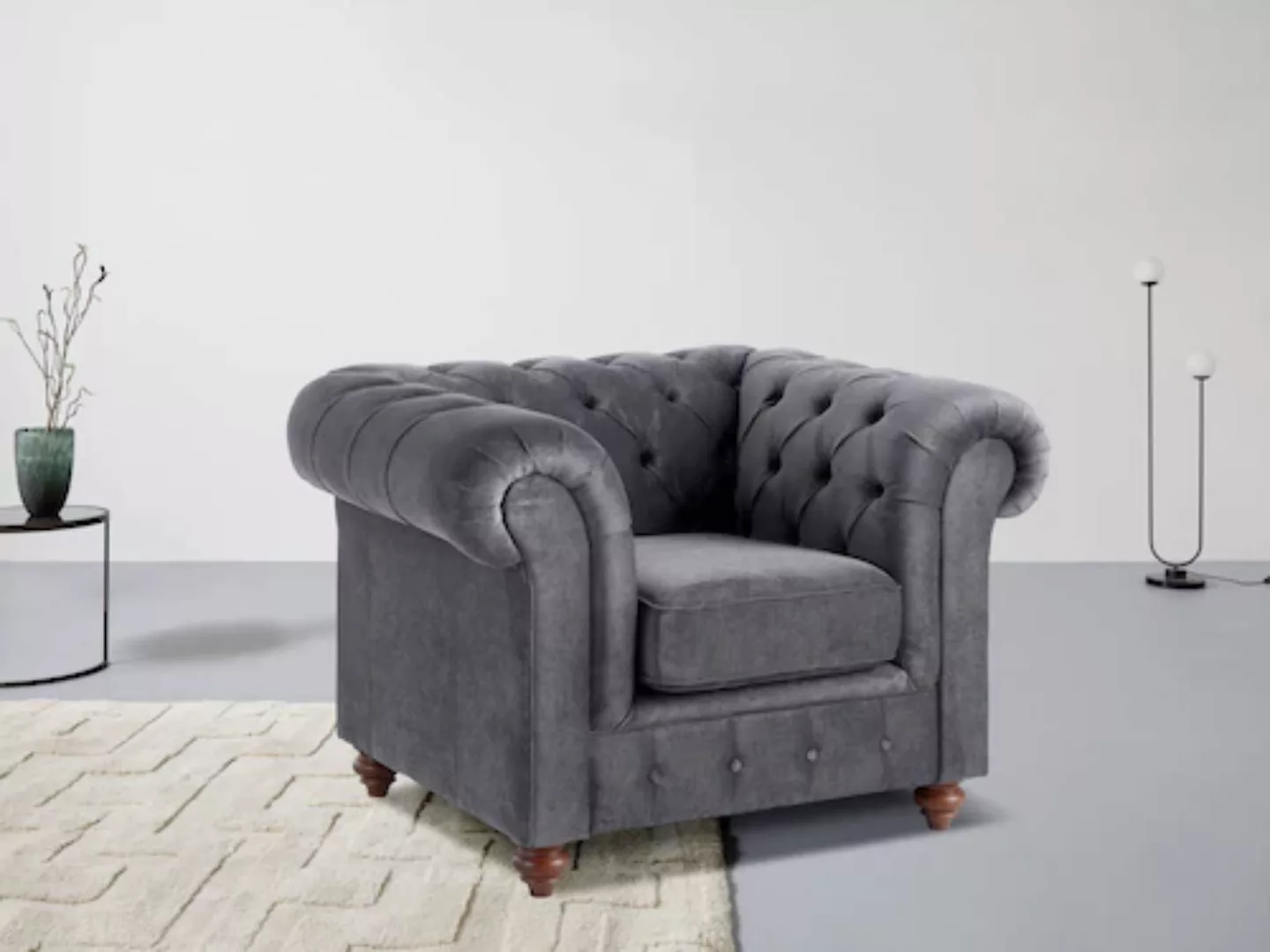 Home affaire Sessel "Chesterfield B/T/H: 105/69/74 cm" günstig online kaufen