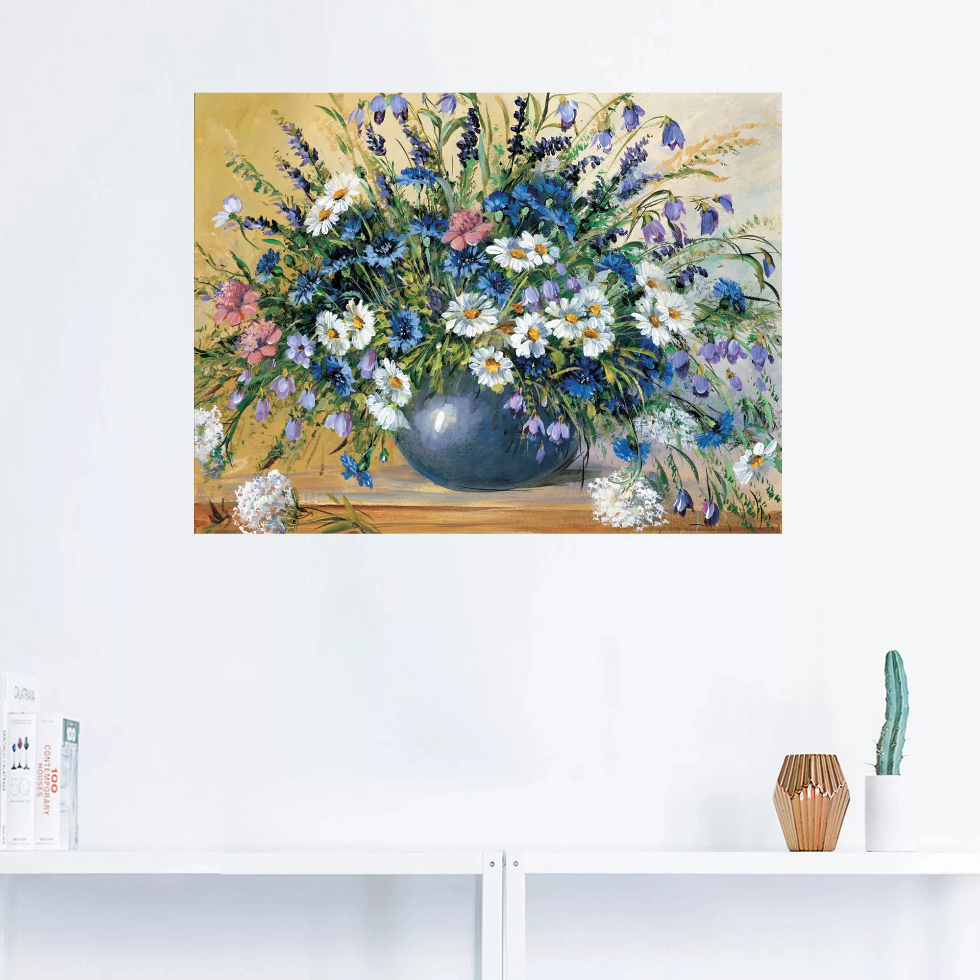 Artland Wandbild »Vase mit Kornblumen«, Blumen, (1 St.) günstig online kaufen