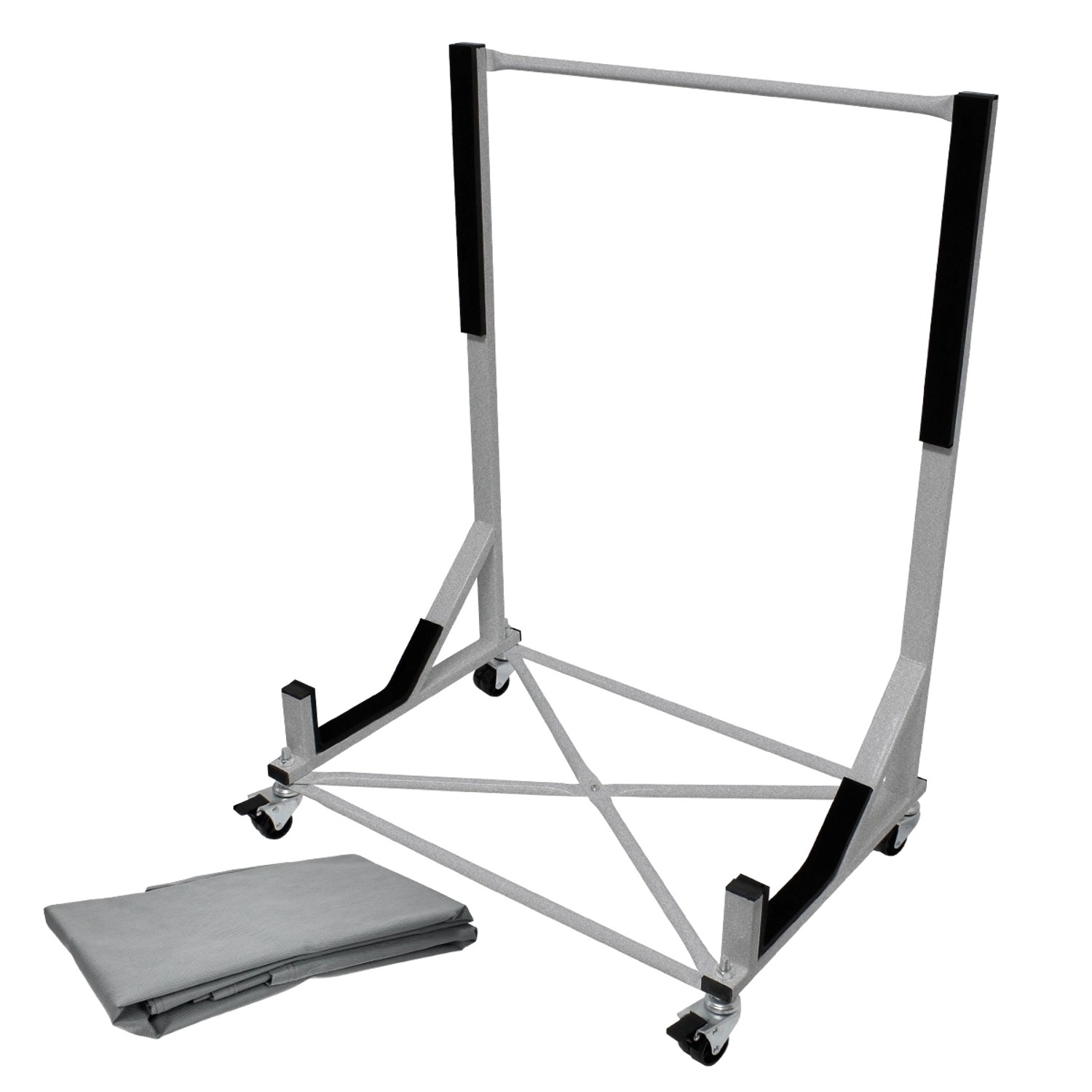 ECD Germany Hardtopständer Silber mit 4 Feststellbaren Rädern inkl XXL Bezu günstig online kaufen