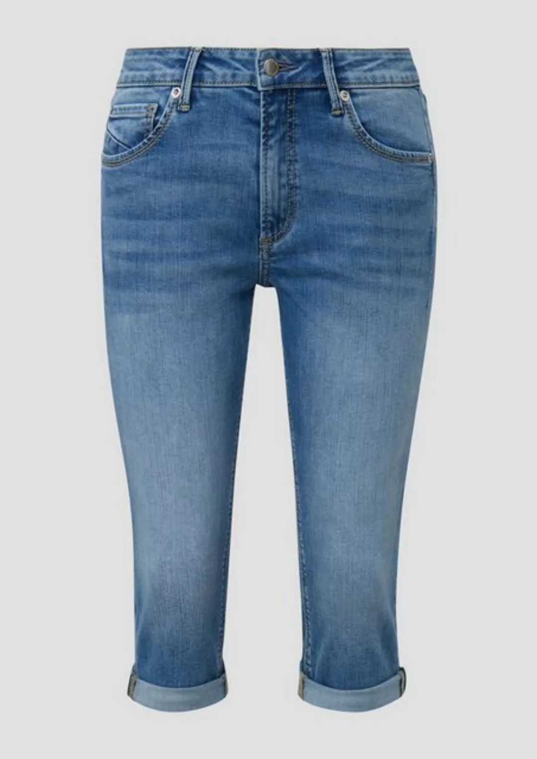 QS 3/4-Hose Capri-Jeans Catie / Slim Fit / Mid Rise / Slim Leg günstig online kaufen