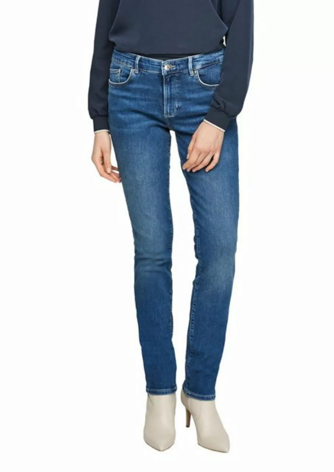 s.Oliver Slim-fit-Jeans s.Oliver Slim Fit Jeans Betsy in Blue (1-tlg) Five günstig online kaufen