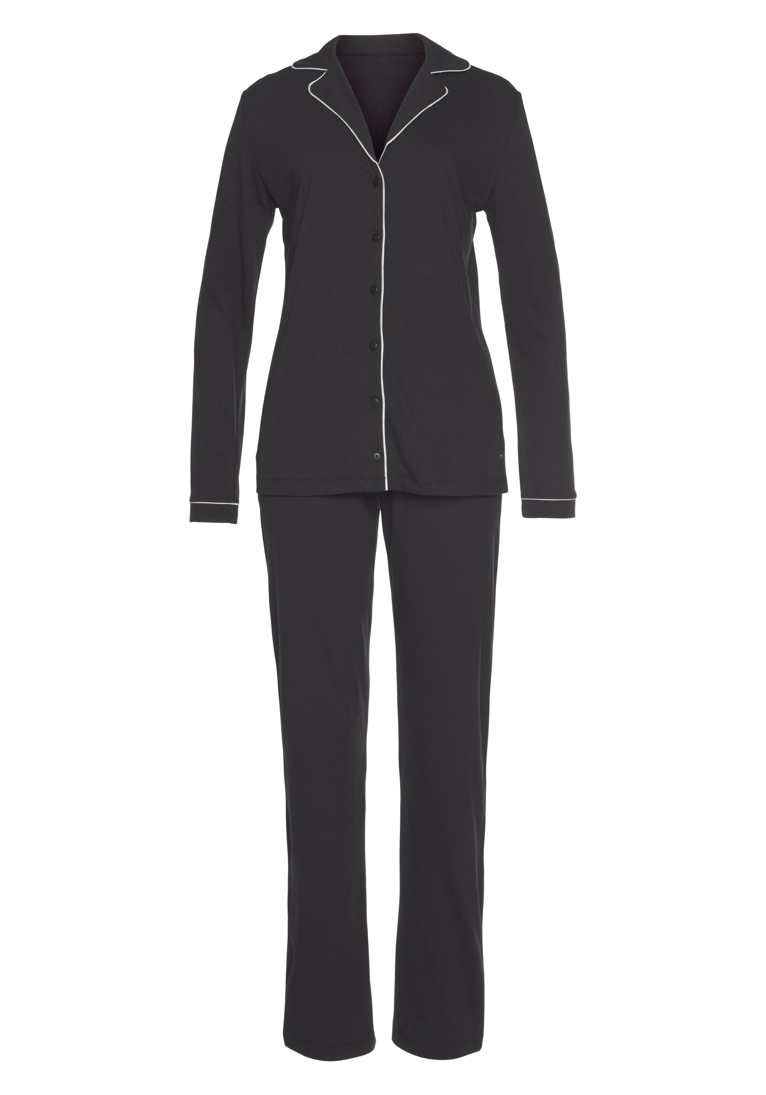 Vivance Dreams Pyjama, (2 tlg.), mit Kontrastpaspel-Details günstig online kaufen
