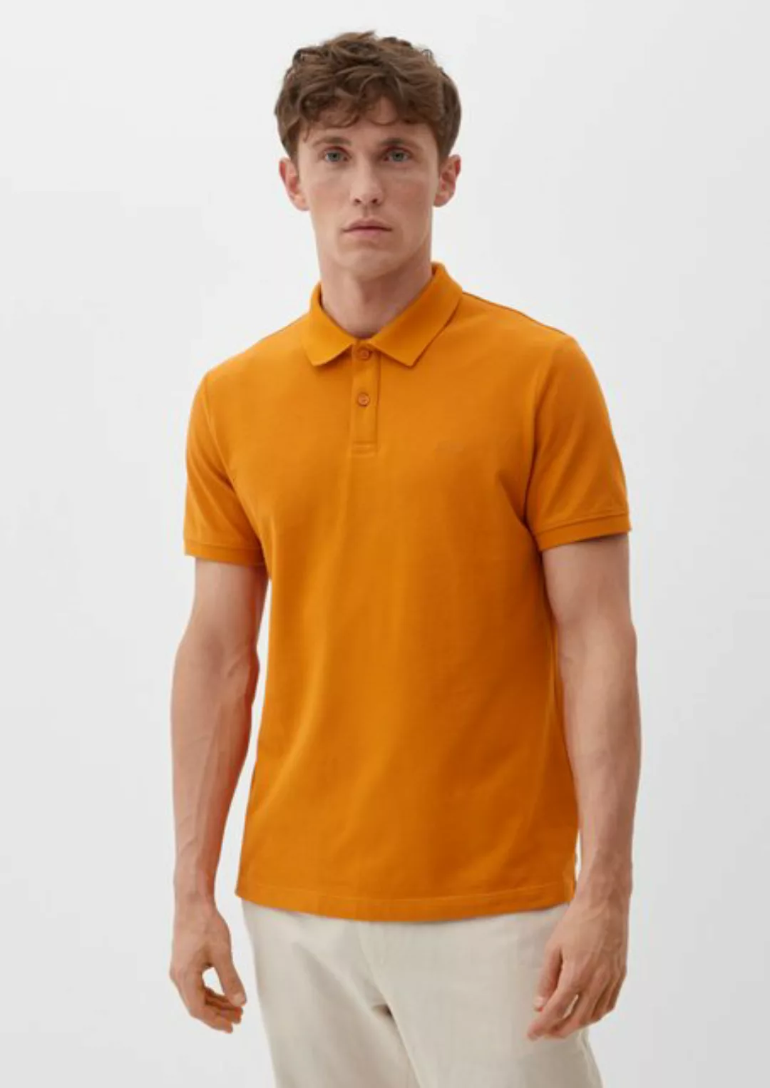 s.Oliver Kurzarmshirt Poloshirt mit Logo-Stickerei Stickerei günstig online kaufen