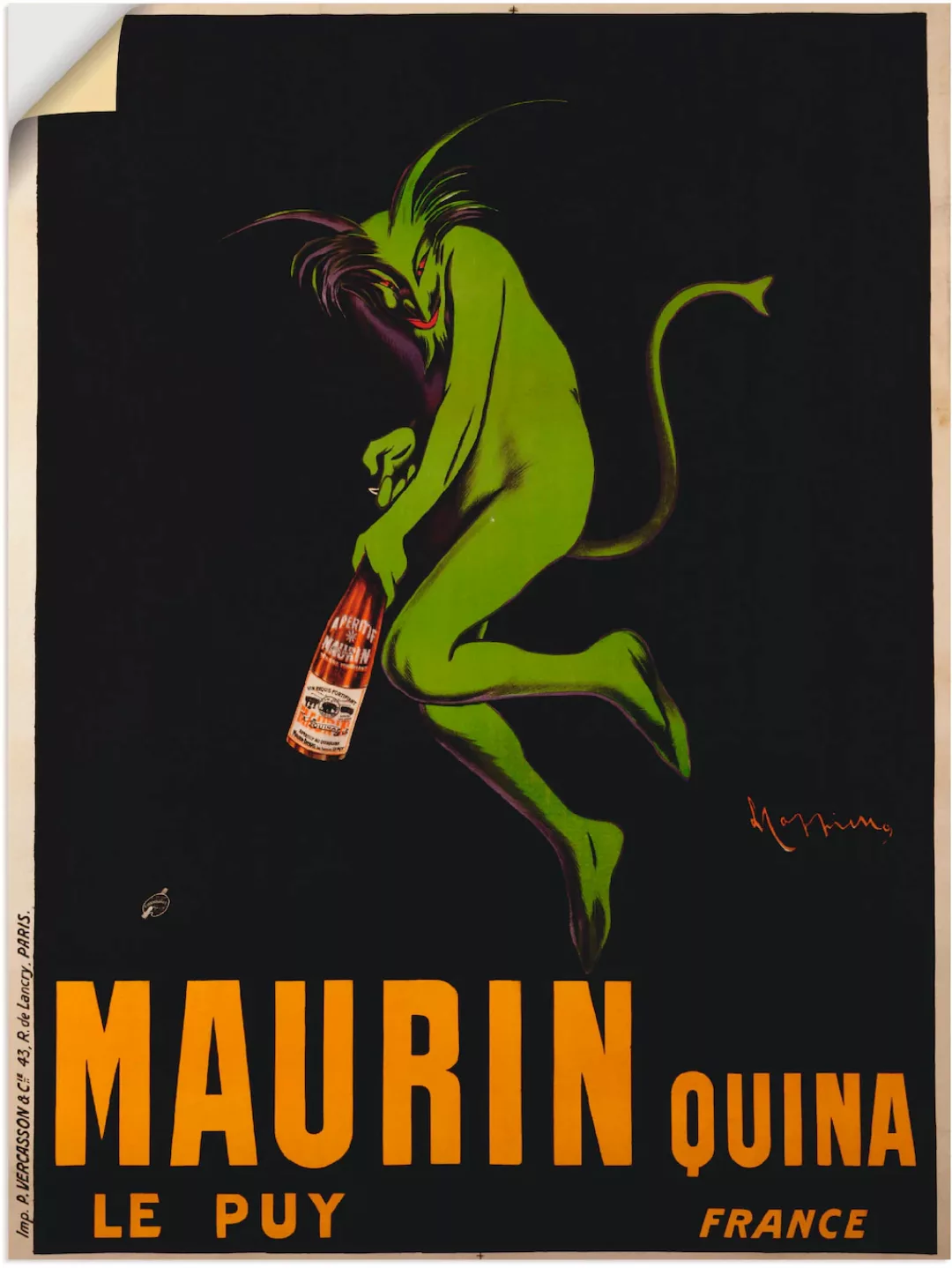 Artland Wandbild "Maurin Quina. Um 1922", Schilder, (1 St.) günstig online kaufen