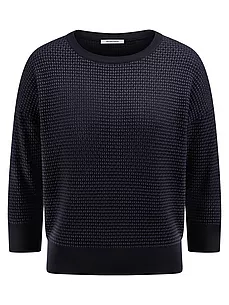 Rundhals-Pullover aus 100% SUPIMA-Baumwolle Peter Hahn blau günstig online kaufen