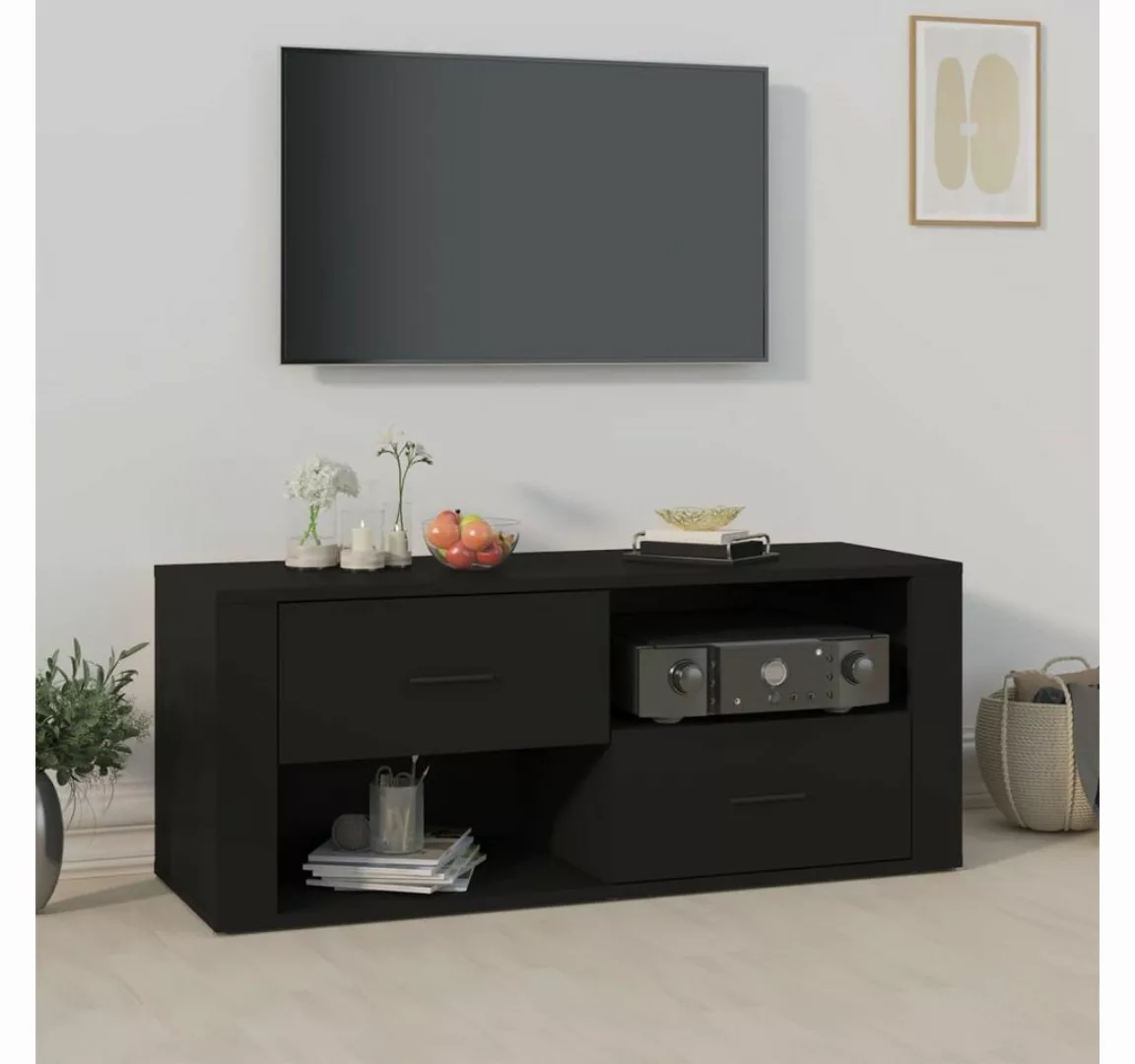 vidaXL TV-Schrank TV-Schrank Schwarz 100x35x40 cm Spanplatte Lowboard günstig online kaufen