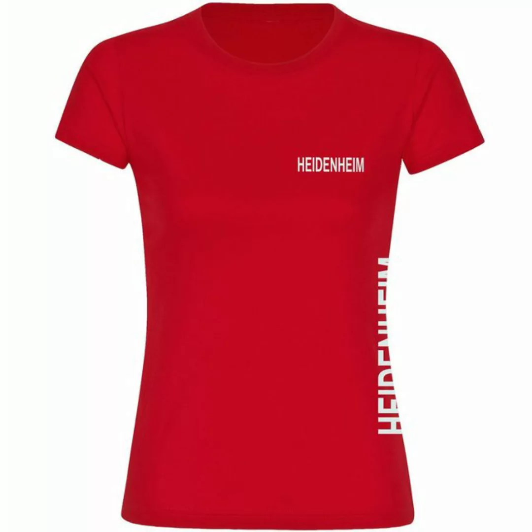 multifanshop T-Shirt Damen Heidenheim - Brust & Seite - Frauen günstig online kaufen