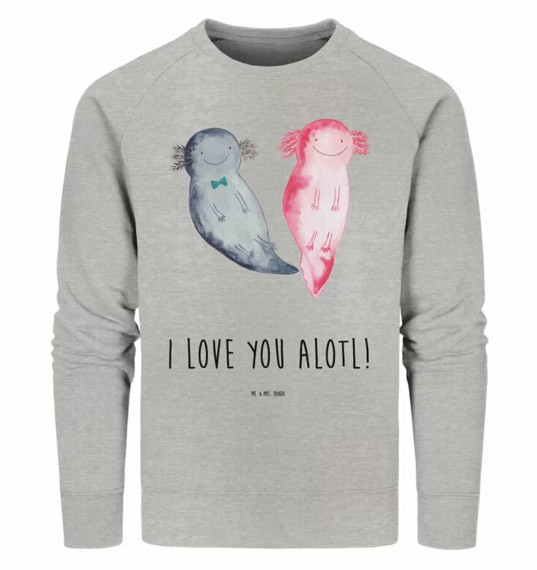 Mr. & Mrs. Panda Longpullover Axolotl Liebe Größe XL - Heather Grey - Gesch günstig online kaufen