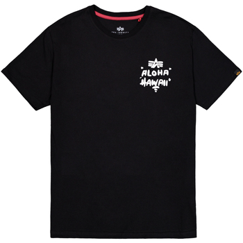 Alpha Industries  T-Shirts & Poloshirts Aloha Backprint T-Shirt - black günstig online kaufen