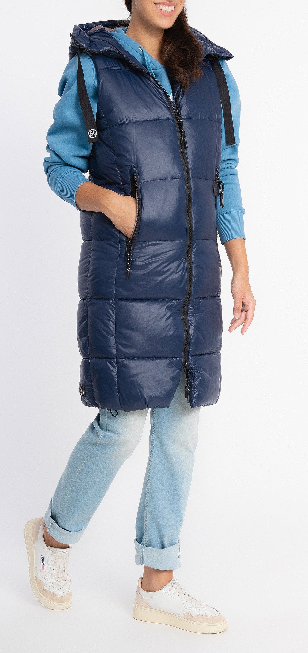 SUBLEVEL Steppweste Damen mit Kapuze Waistcoat günstig online kaufen