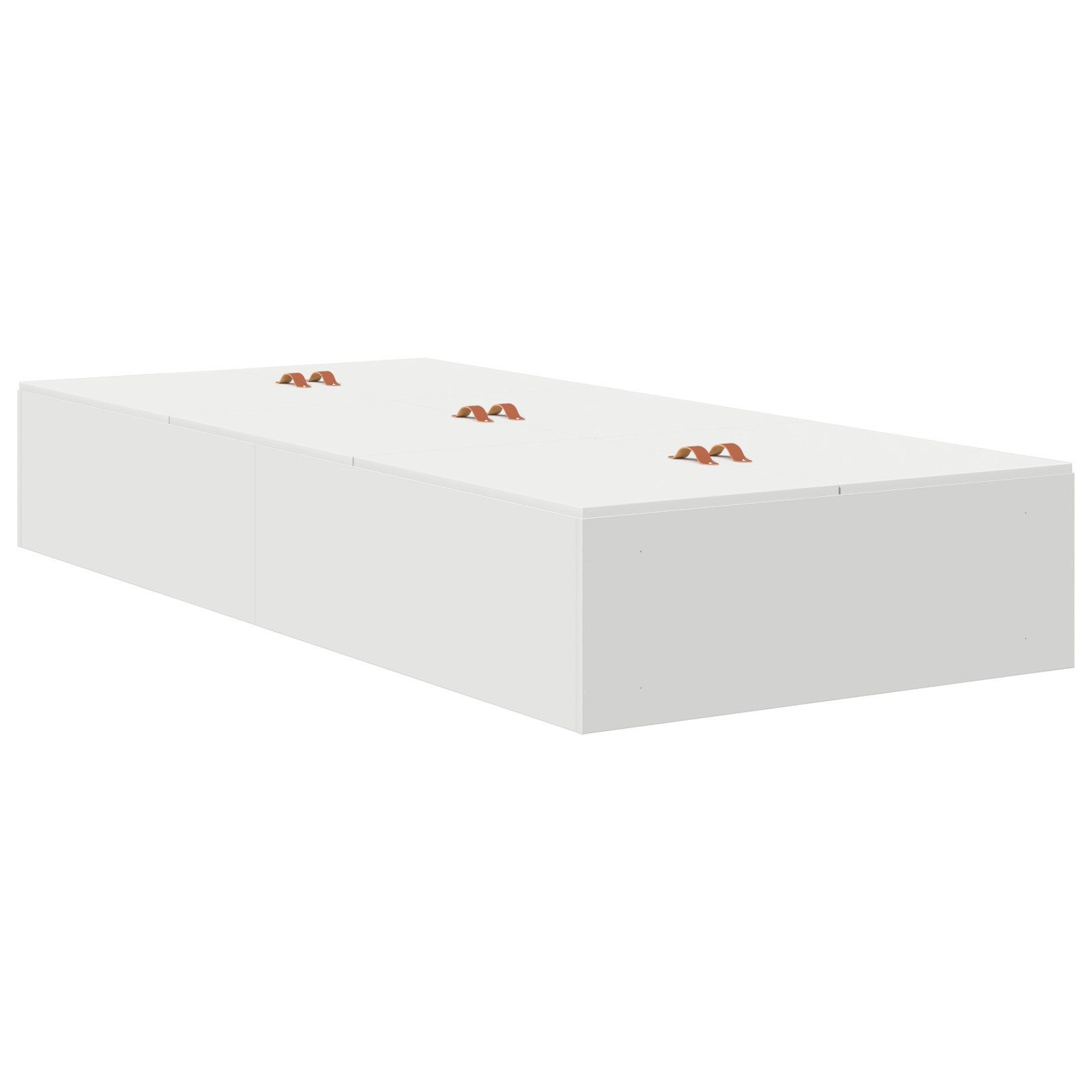 vidaXL Bett Aufbewahrungsbettgestell Weiß 75x190 cm günstig online kaufen